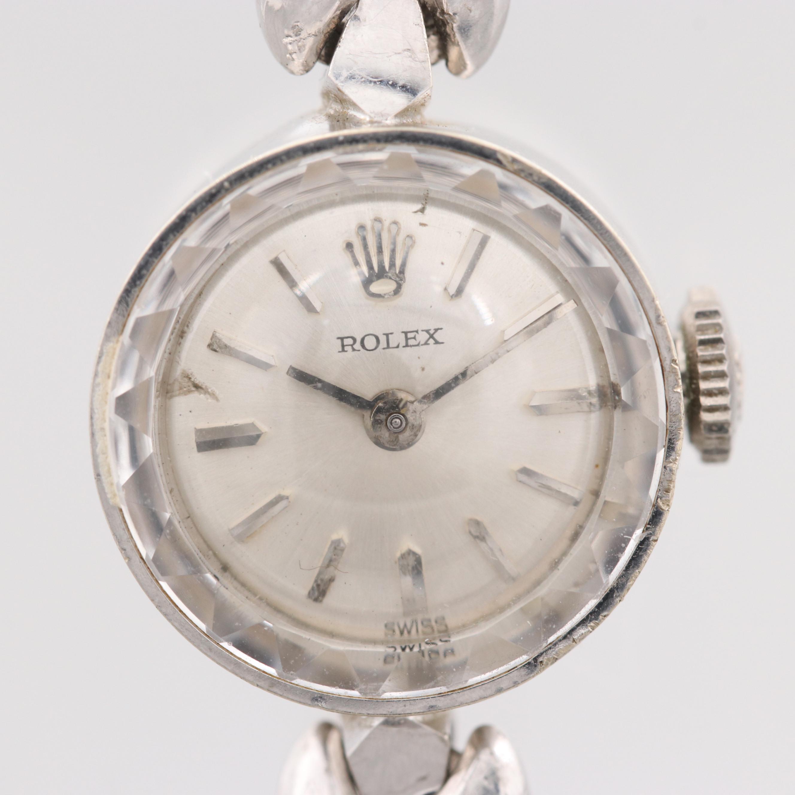 Rolex 14K White Gold Stem Wind Watch