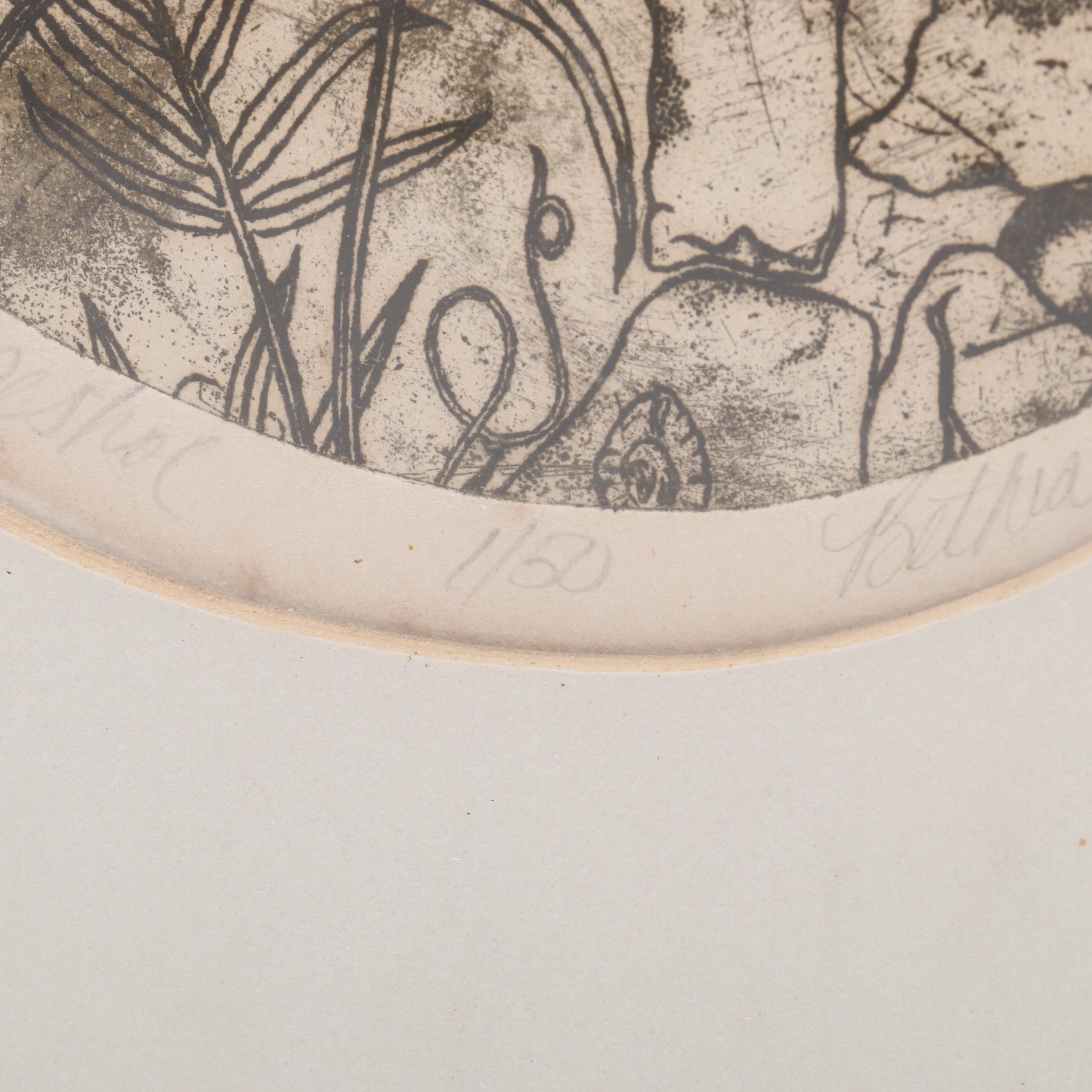 Bethia Brehmer Limited Edition Etching "Horseshoe"