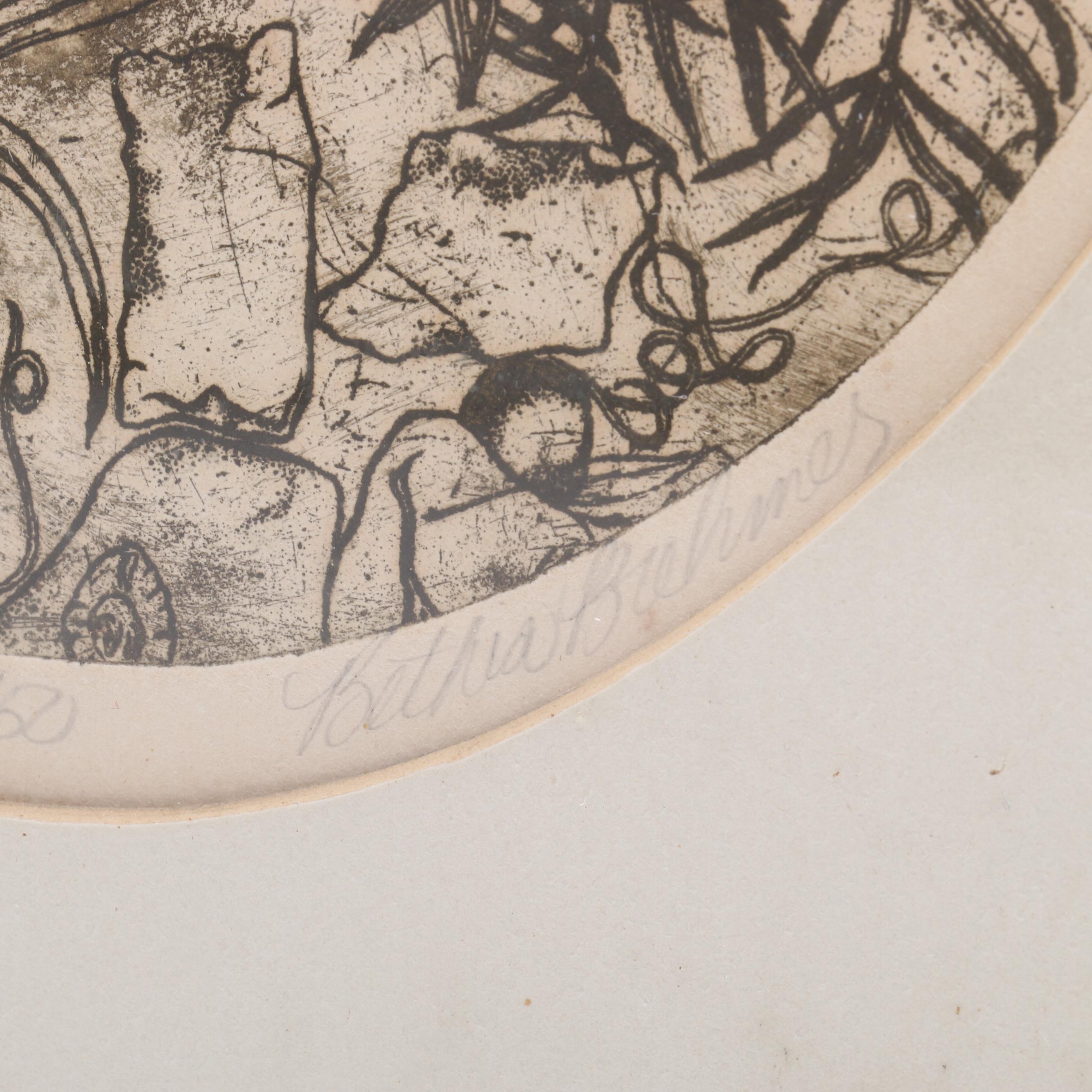 Bethia Brehmer Limited Edition Etching "Horseshoe"