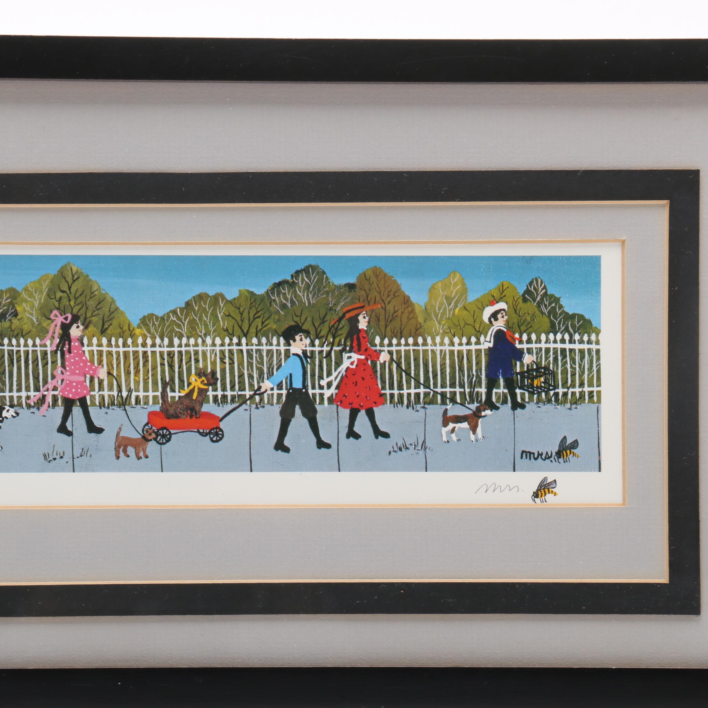 Mrs. Bee Limited Edition Offset Lithograph "The Pet Parade"