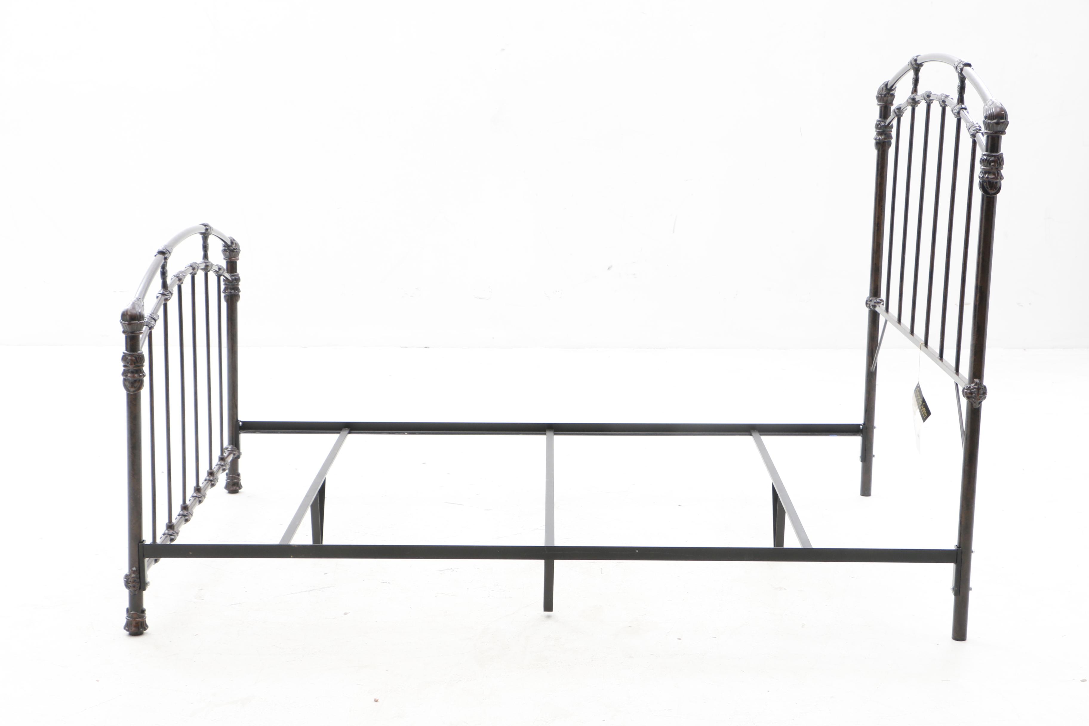 Amanda Sutton Designs Metal Queen Size Bed Frame by Wesley Allen Furniture
