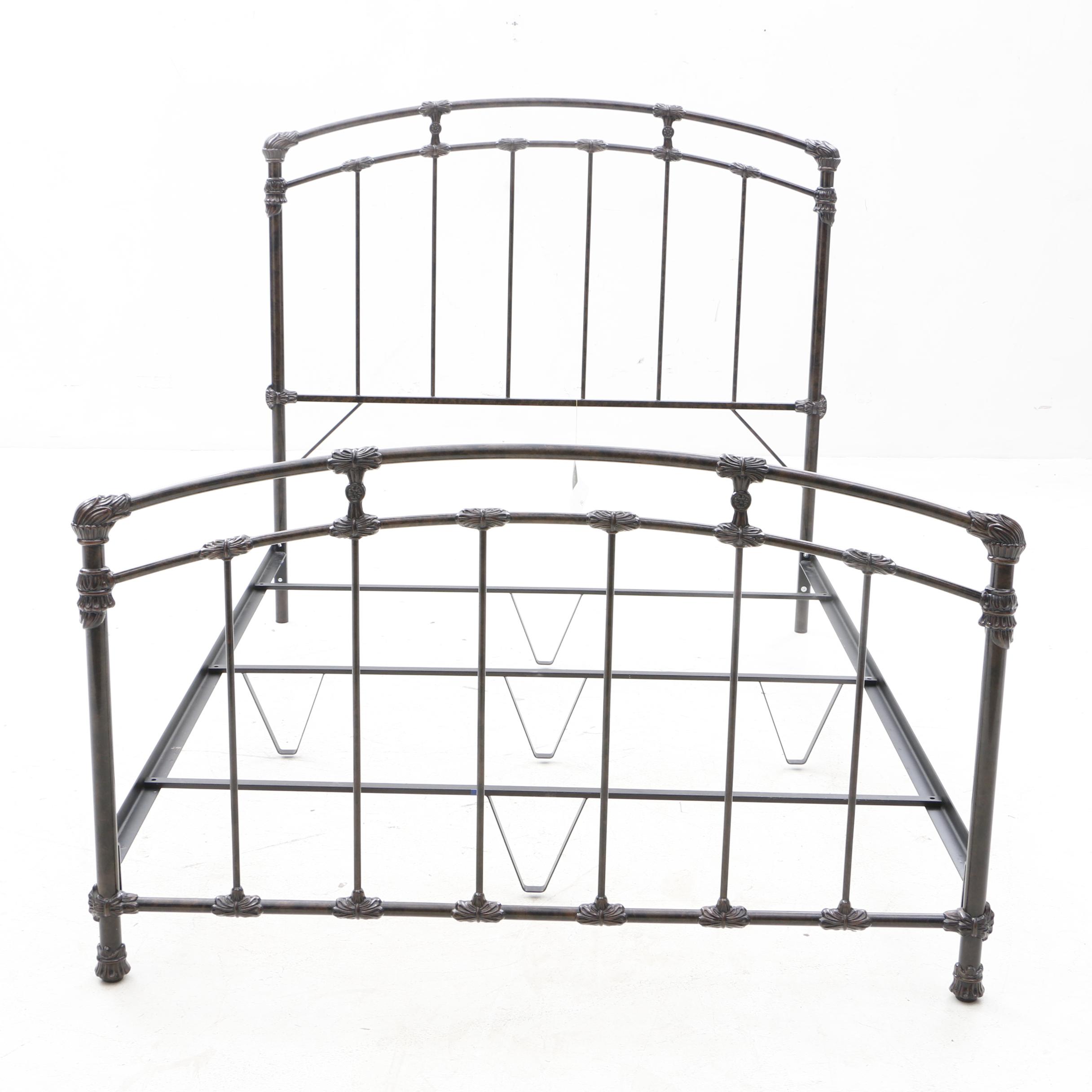 Amanda Sutton Designs Metal Queen Size Bed Frame by Wesley Allen Furniture