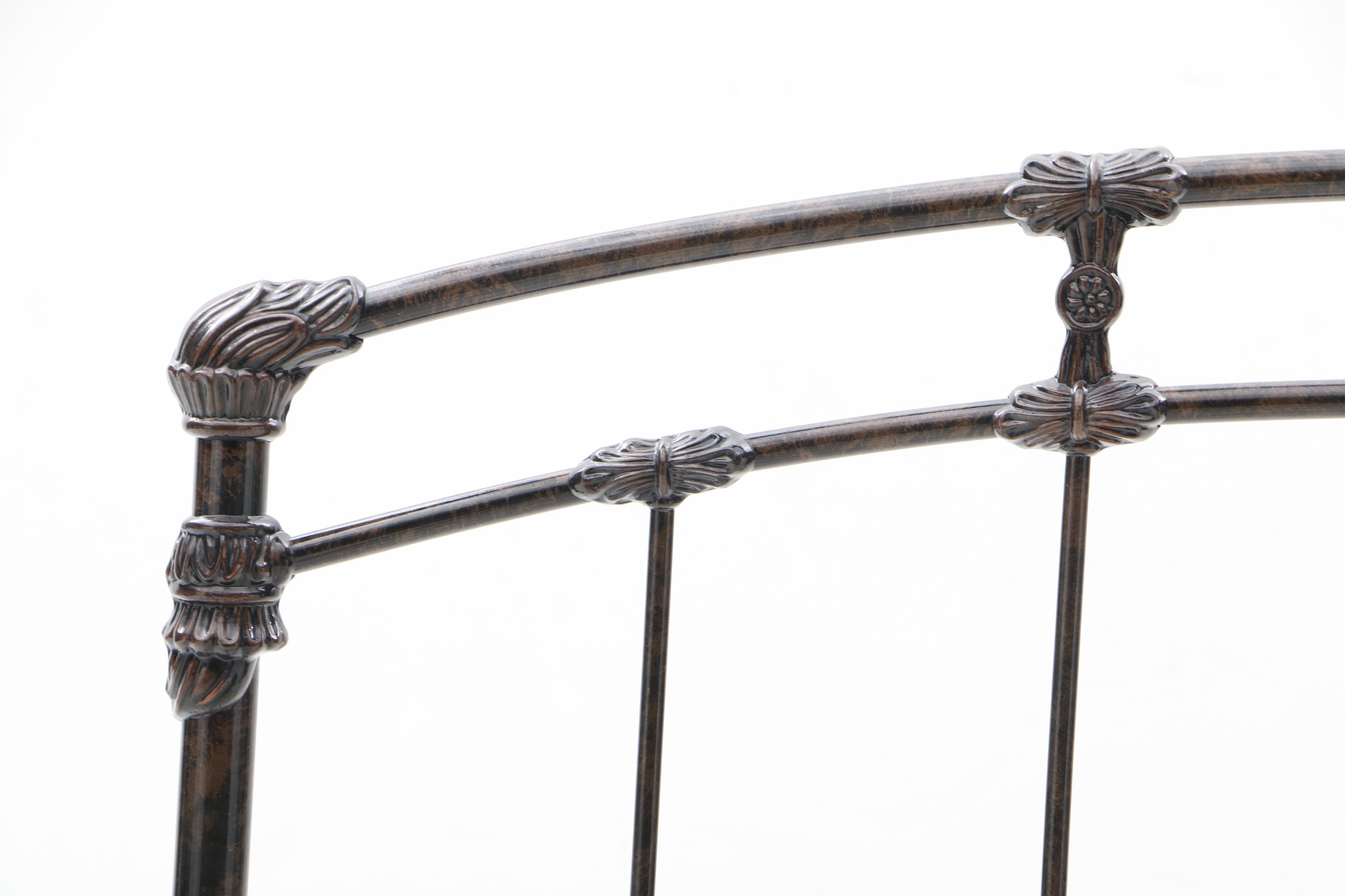 Amanda Sutton Designs Metal Queen Size Bed Frame by Wesley Allen Furniture