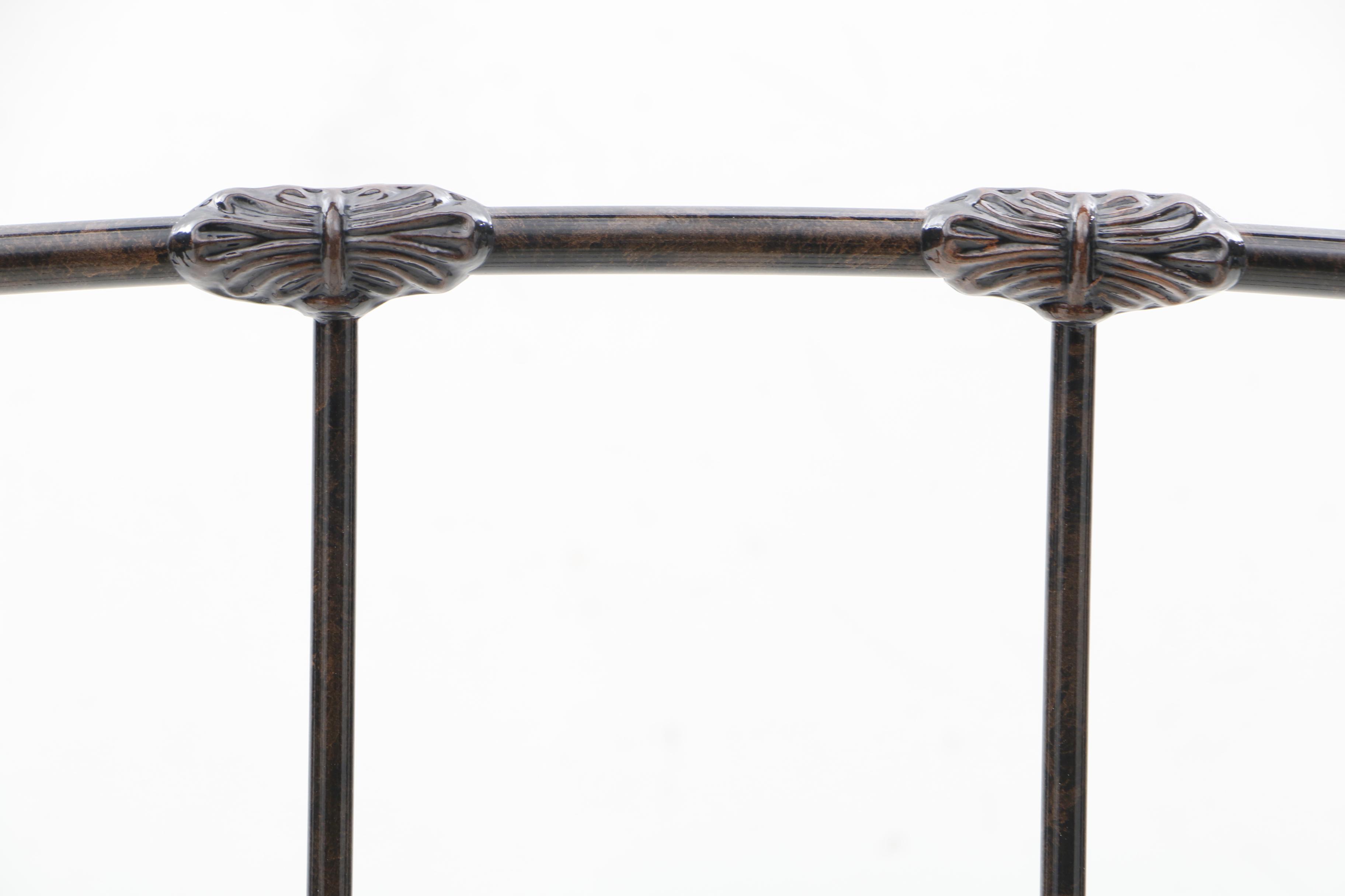 Amanda Sutton Designs Metal Queen Size Bed Frame by Wesley Allen Furniture