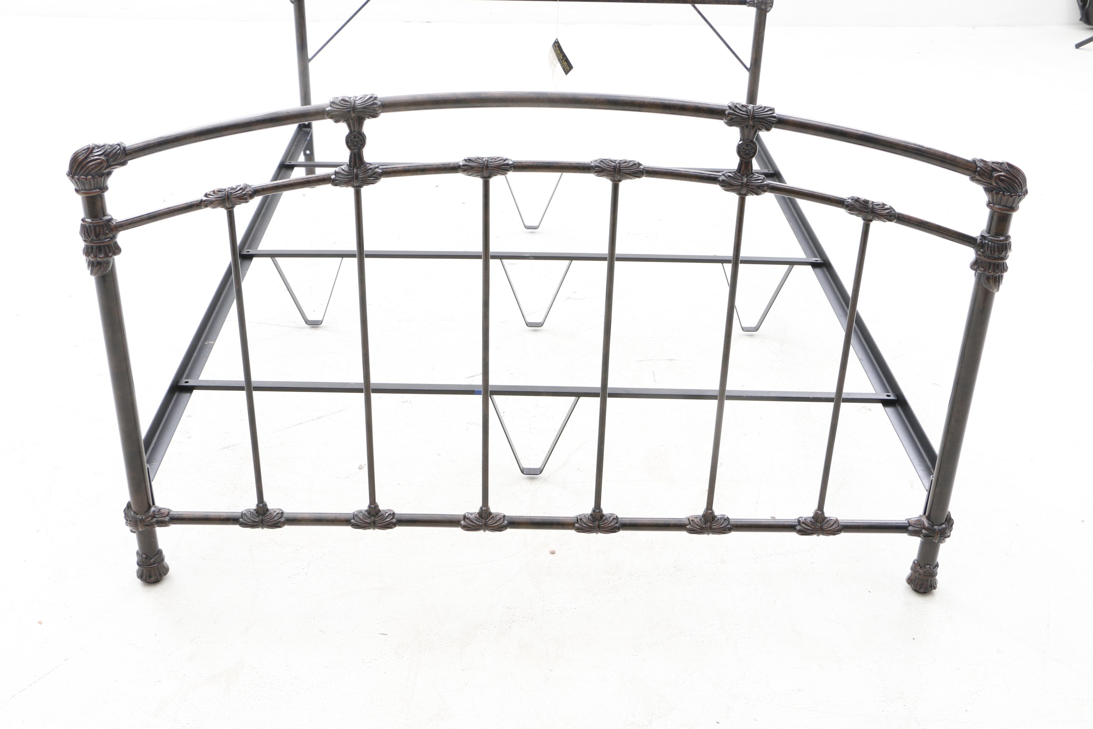 Amanda Sutton Designs Metal Queen Size Bed Frame by Wesley Allen Furniture