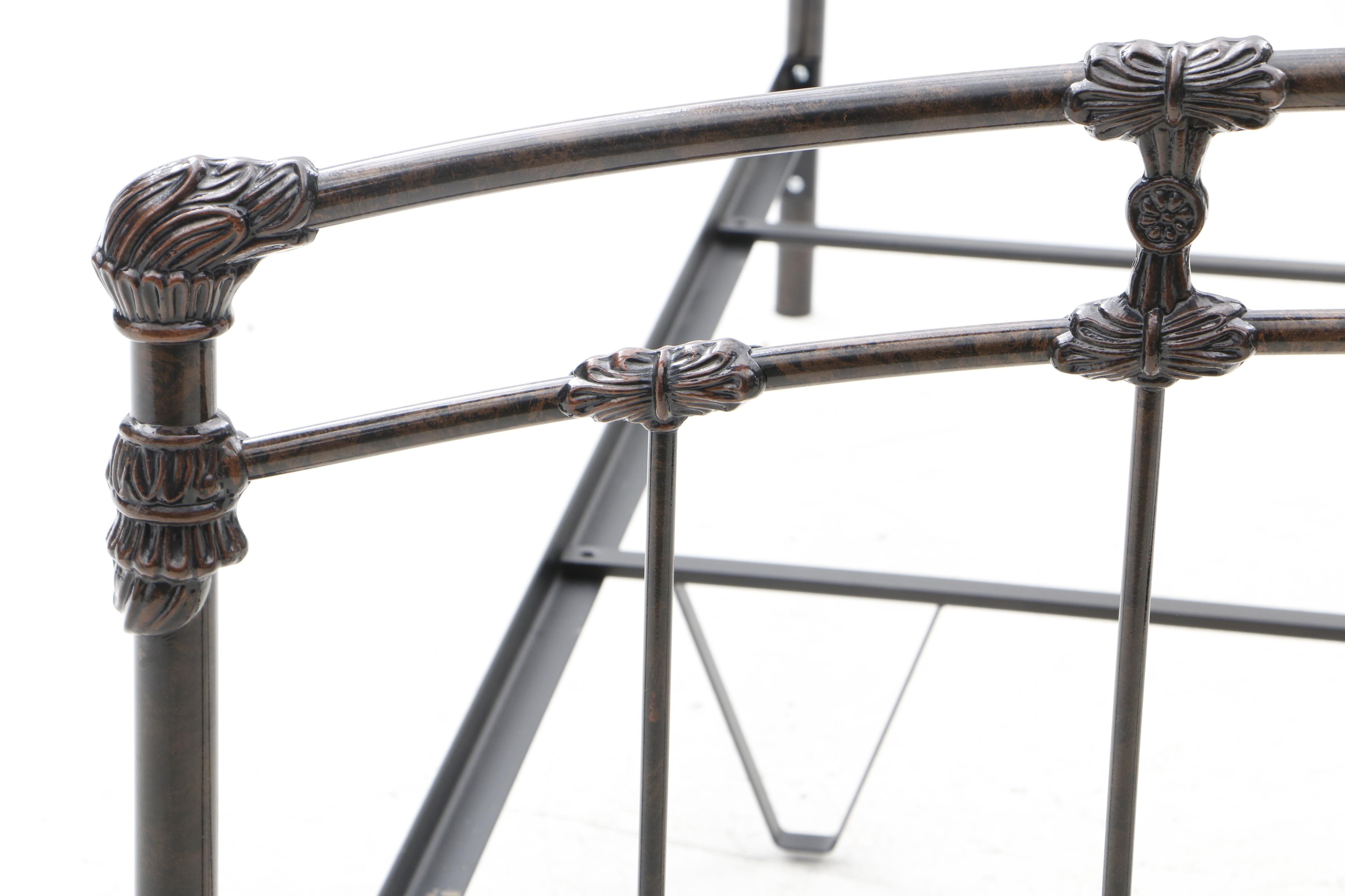 Amanda Sutton Designs Metal Queen Size Bed Frame by Wesley Allen Furniture