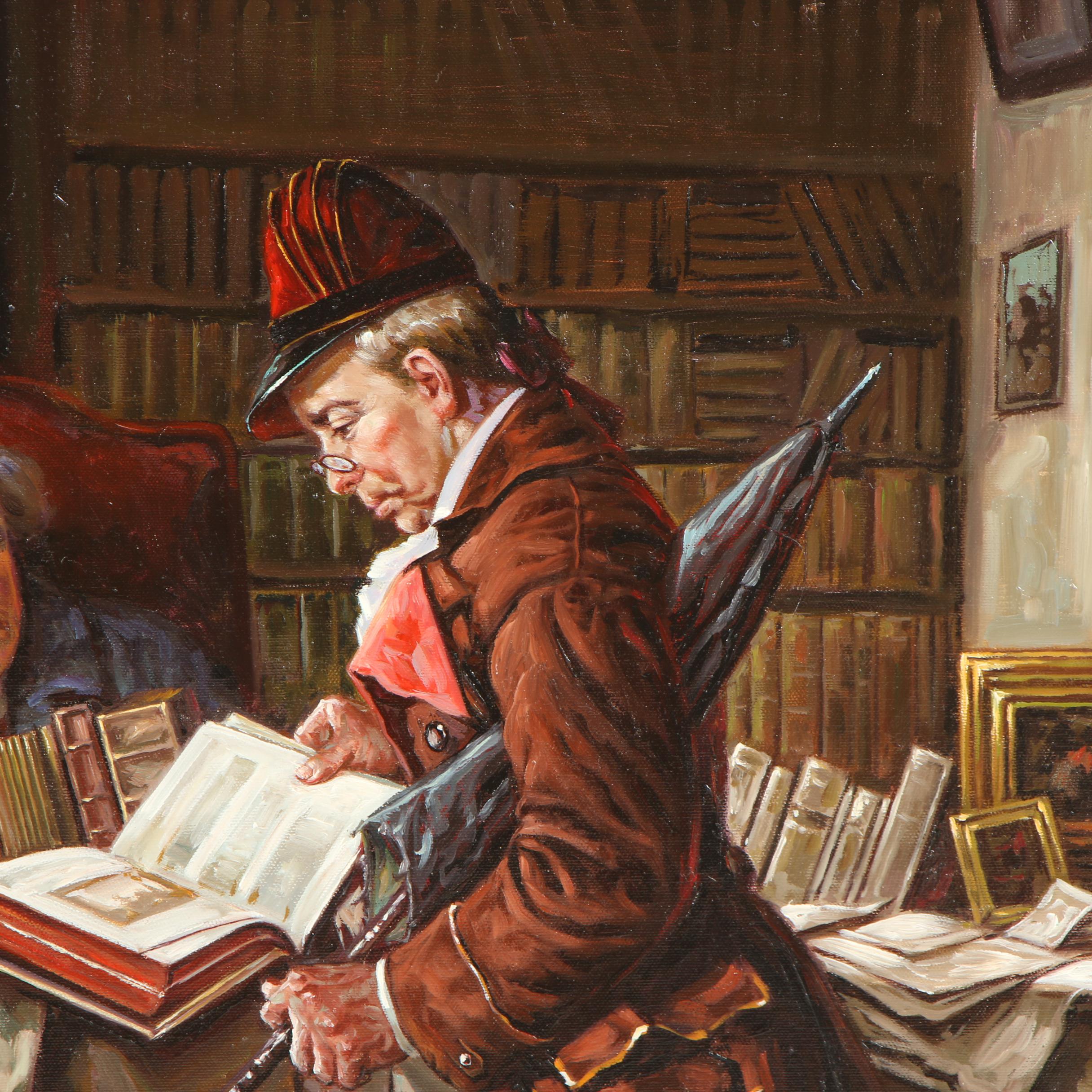 John Pieron Genre Scene Oil Painting