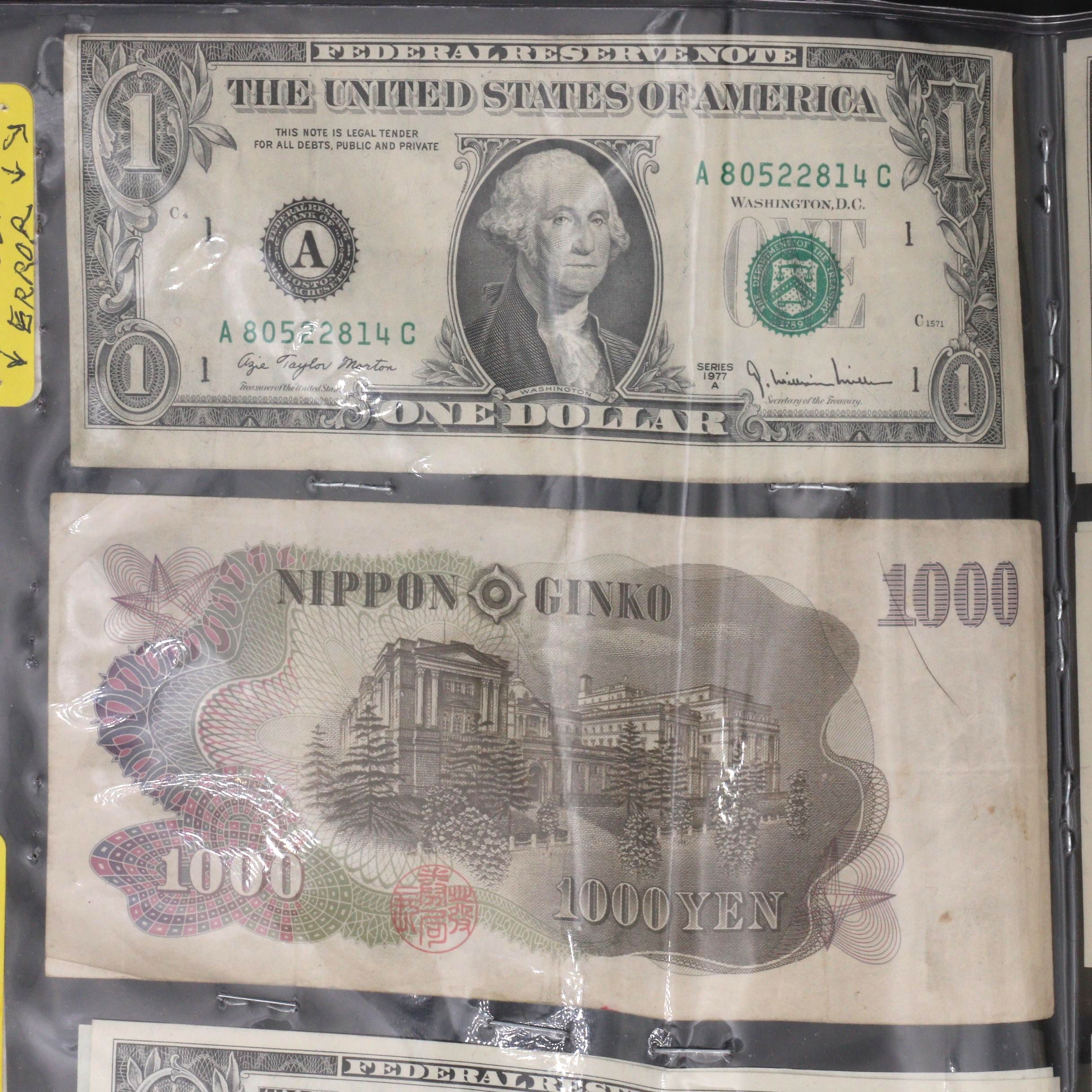 Group of 13 U.S. $1 Federal Reserve Notes Included Consecutive Serial Numbers
