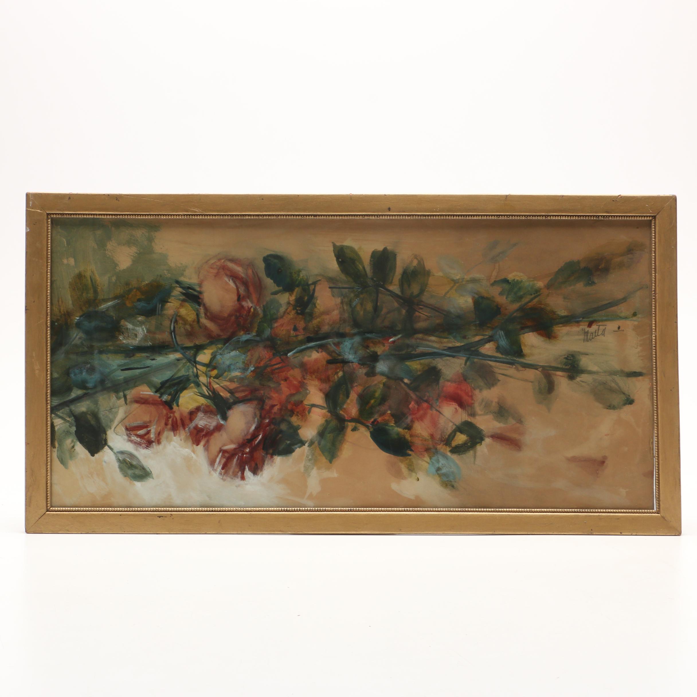 Gouache and Watercolor Floral Painting