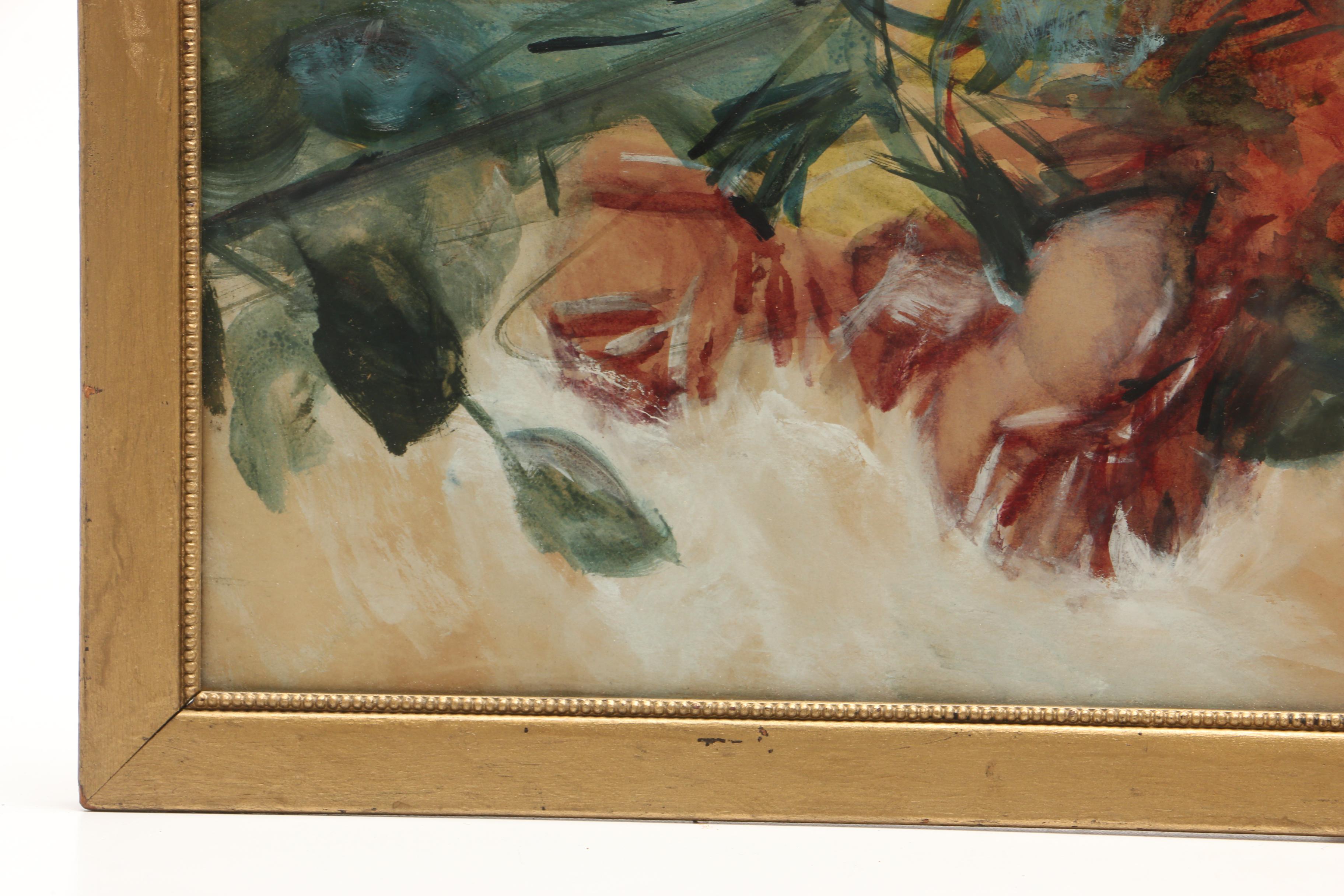 Gouache and Watercolor Floral Painting
