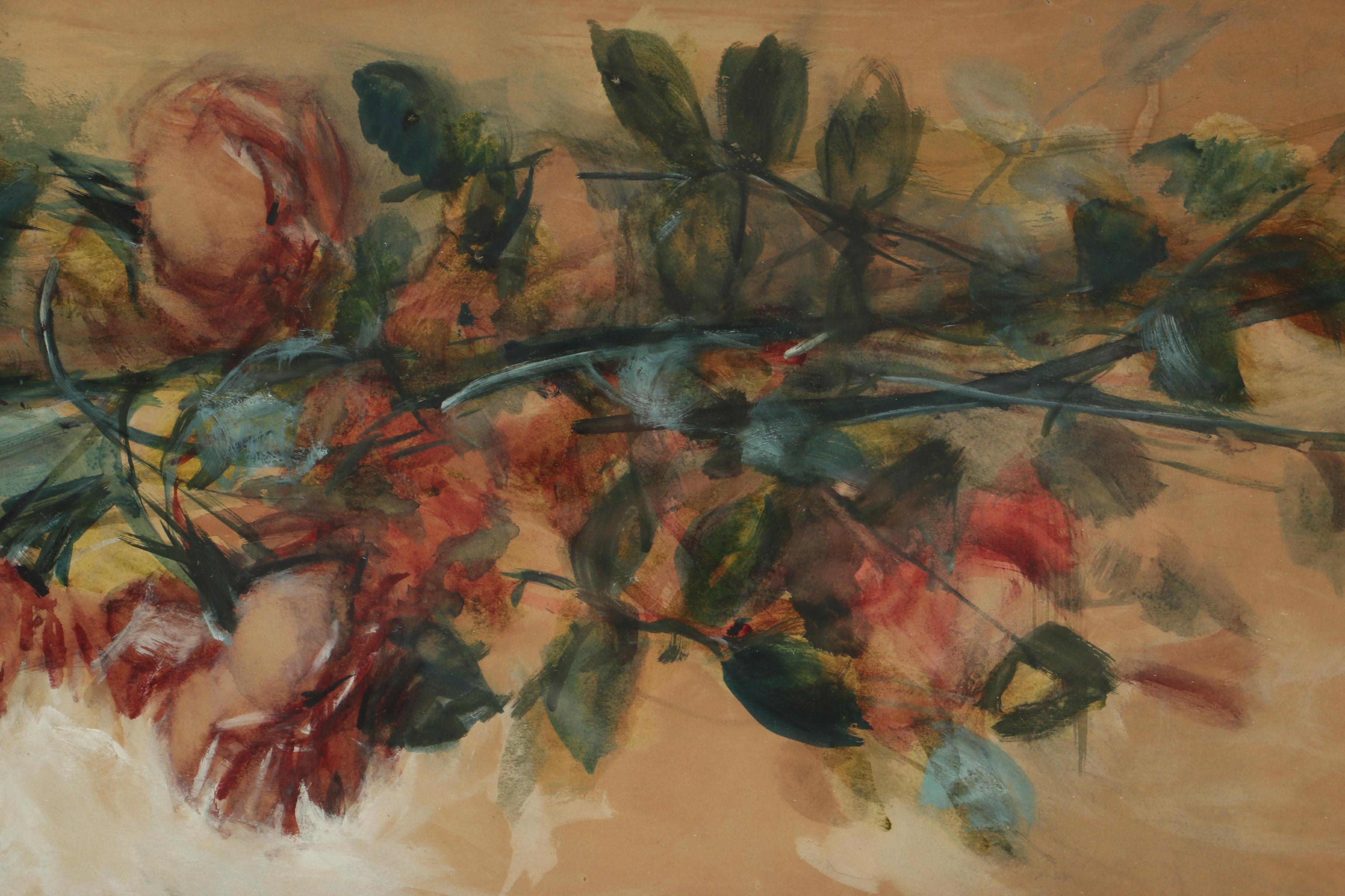 Gouache and Watercolor Floral Painting