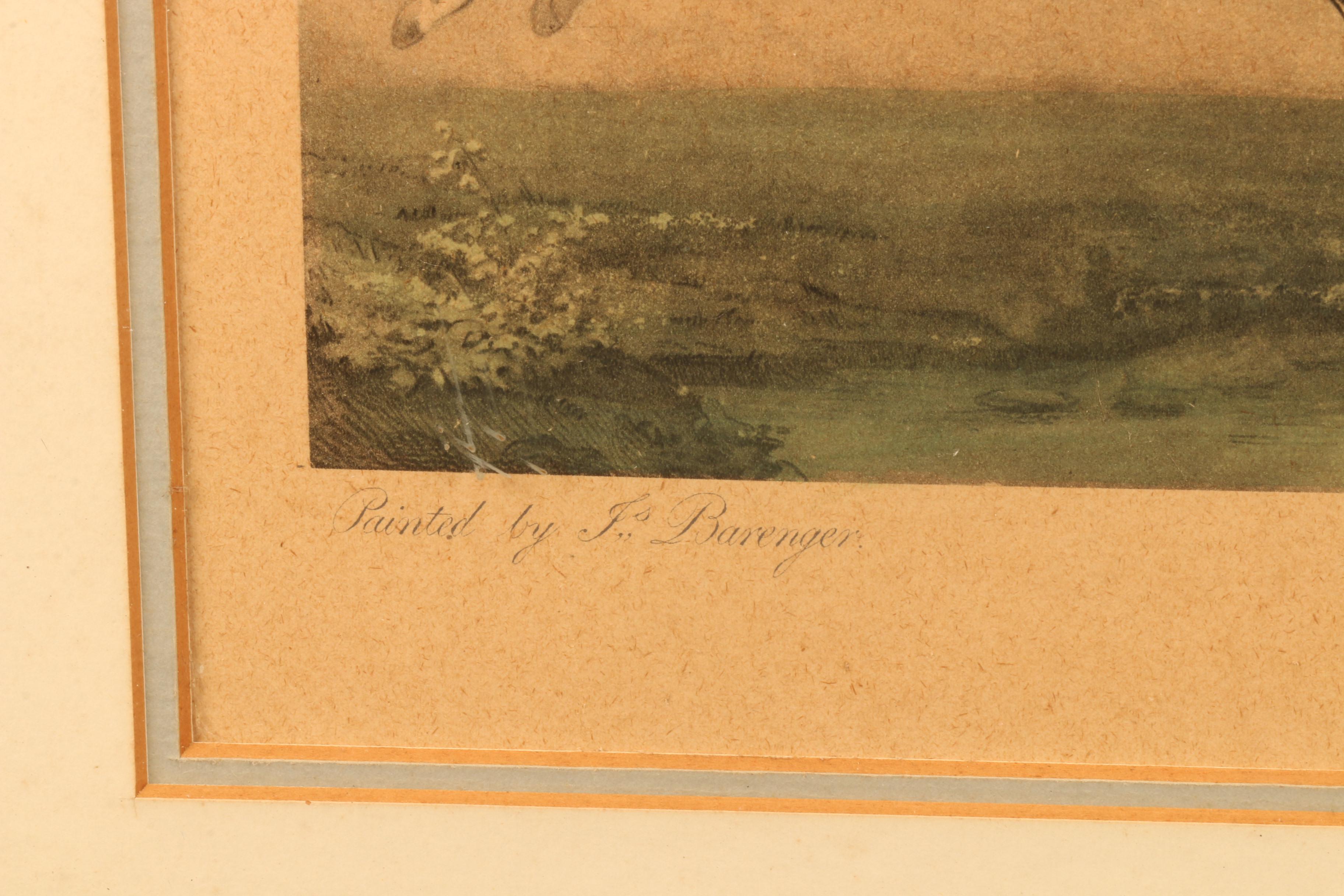 Richard Woodman Hand-colored Lithograph after James Barenger "The Walk"