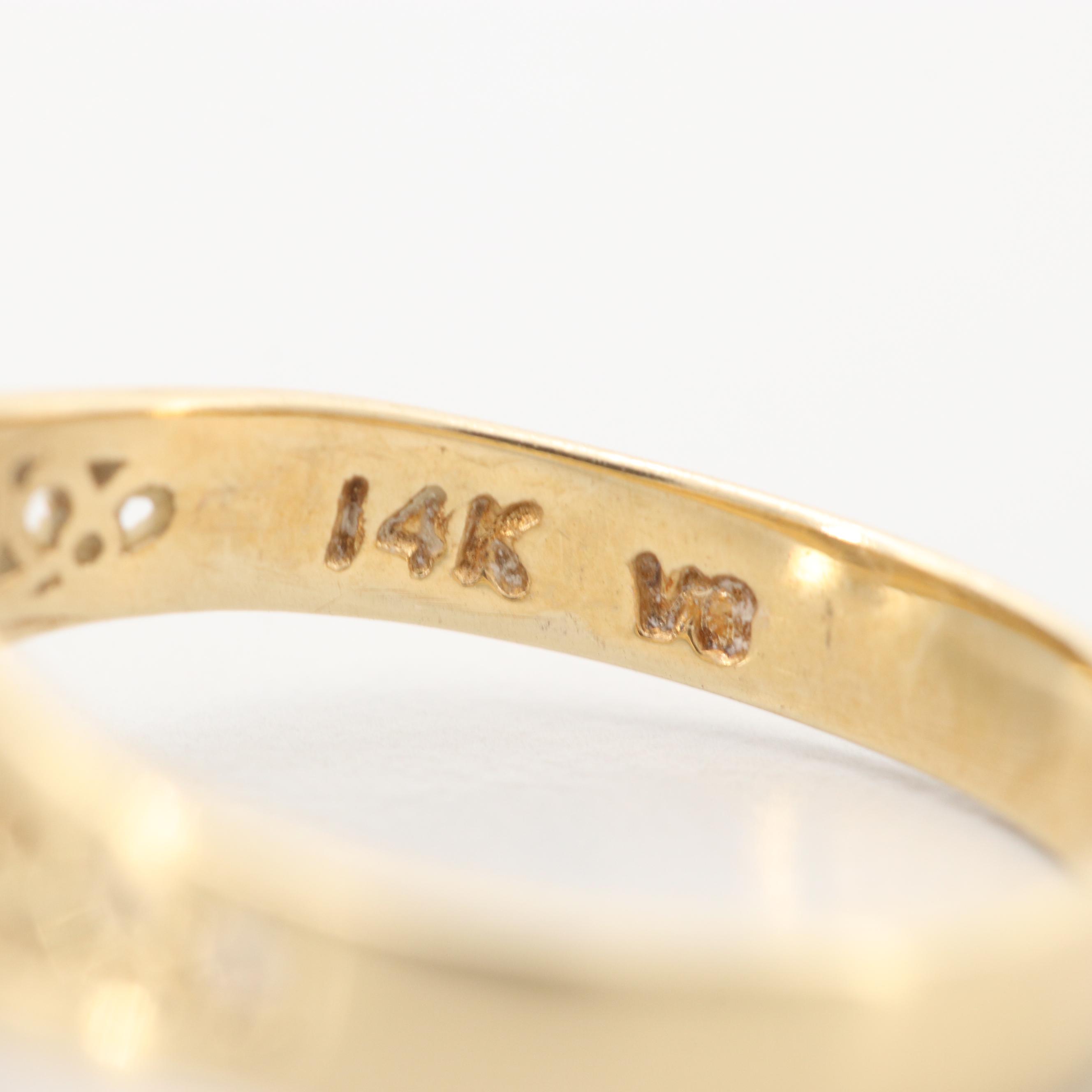 14K Yellow Gold Heart Ring