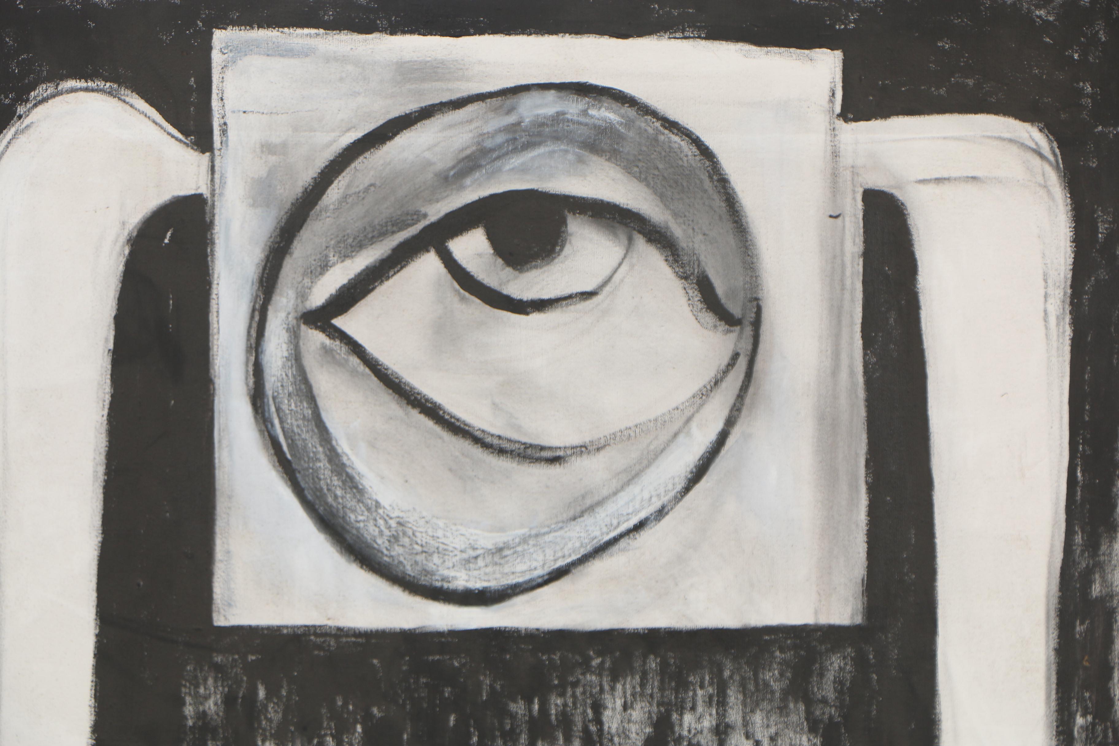 Louise Pershing Acrylic and Paper on Canvas "Mother and Child"