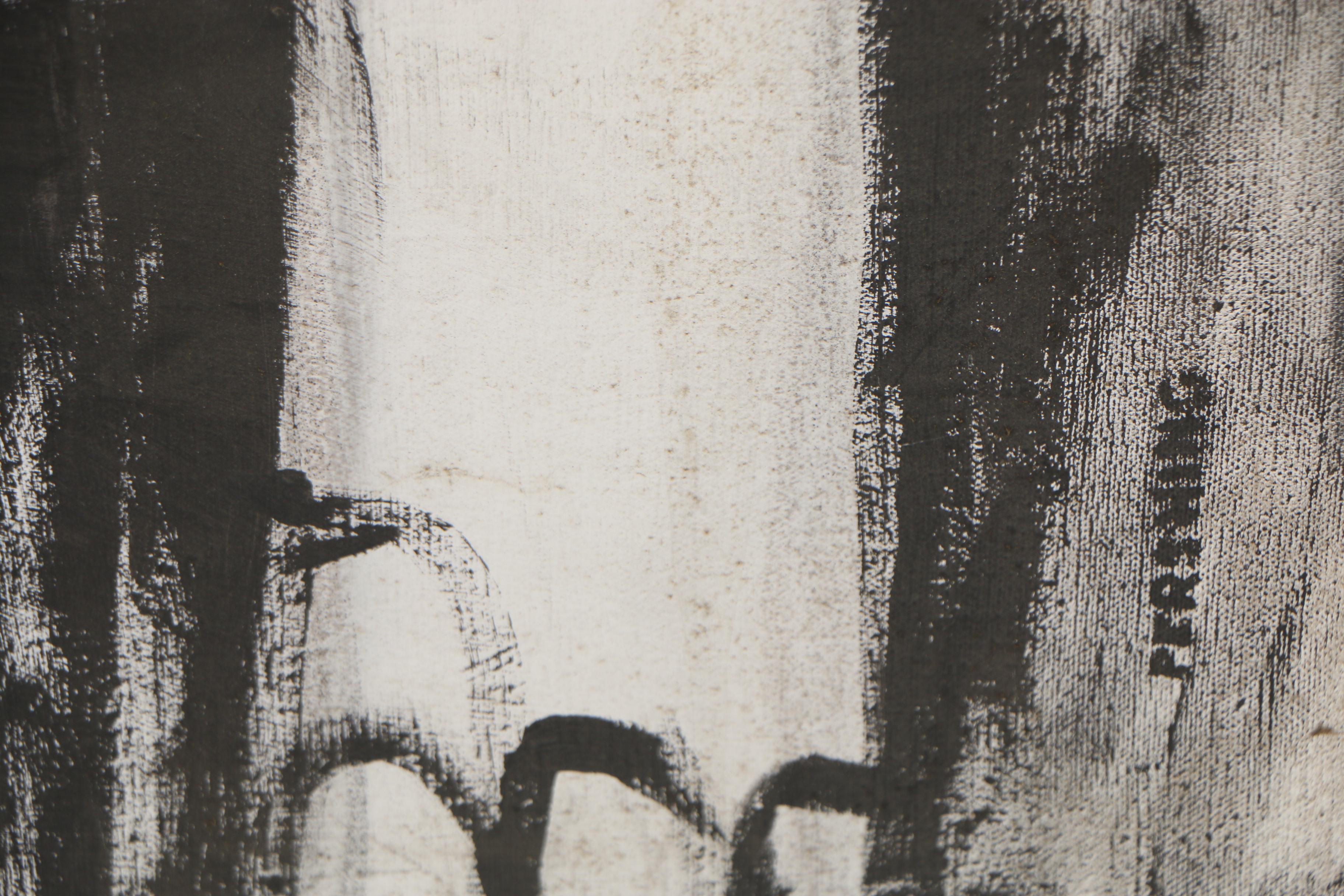 Louise Pershing Acrylic and Paper on Canvas "Mother and Child"