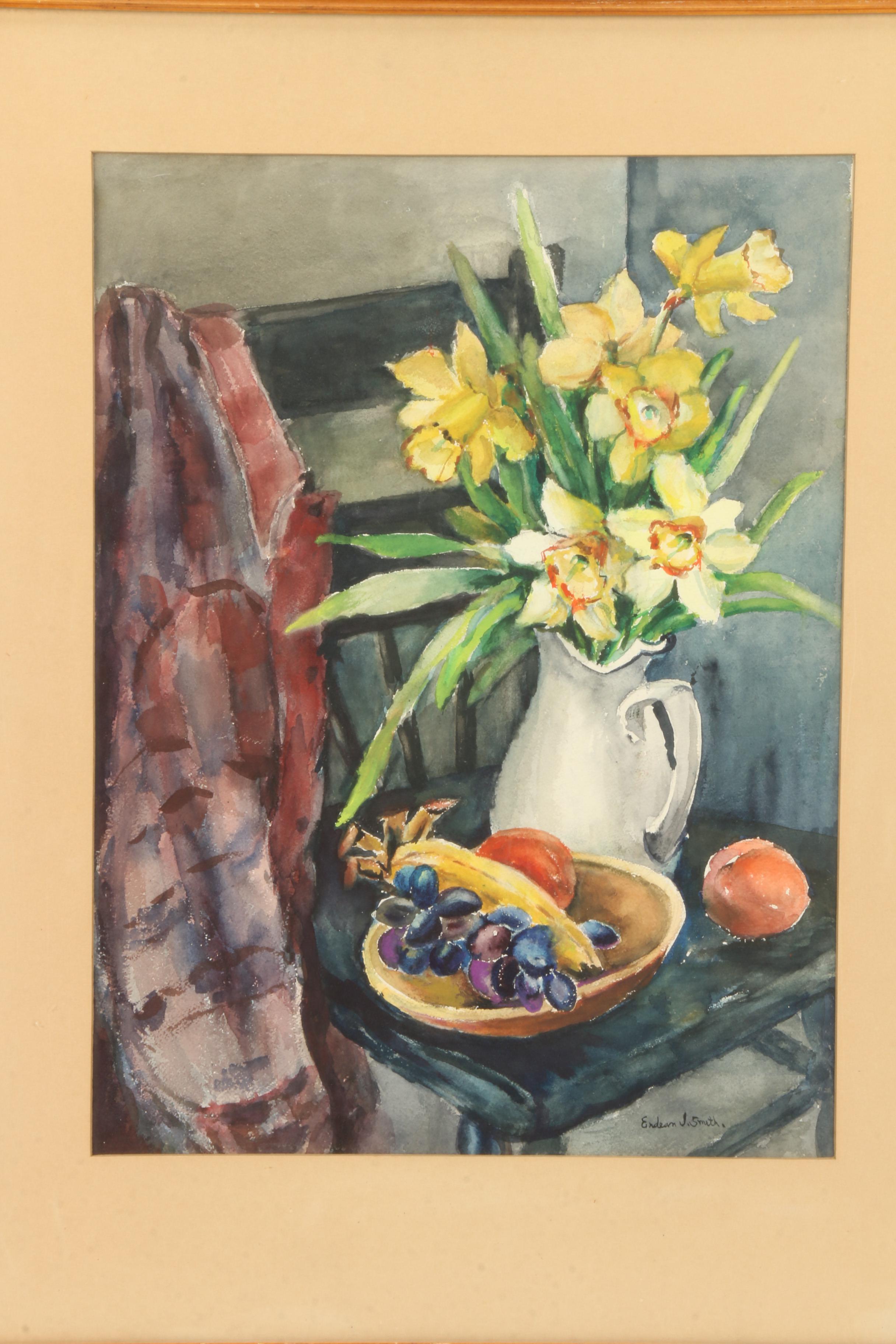 Endean J. Smith Watercolor Painting "Grandma's Pitcher"