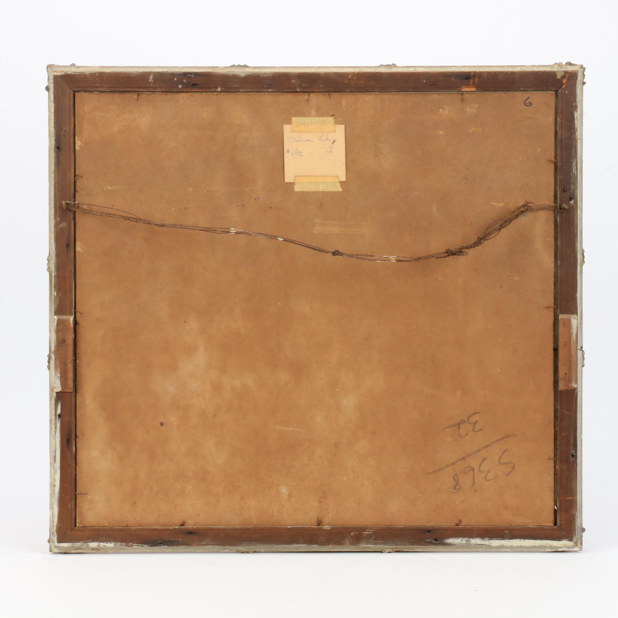 20th Century Oil Painting "Delaware Lake"