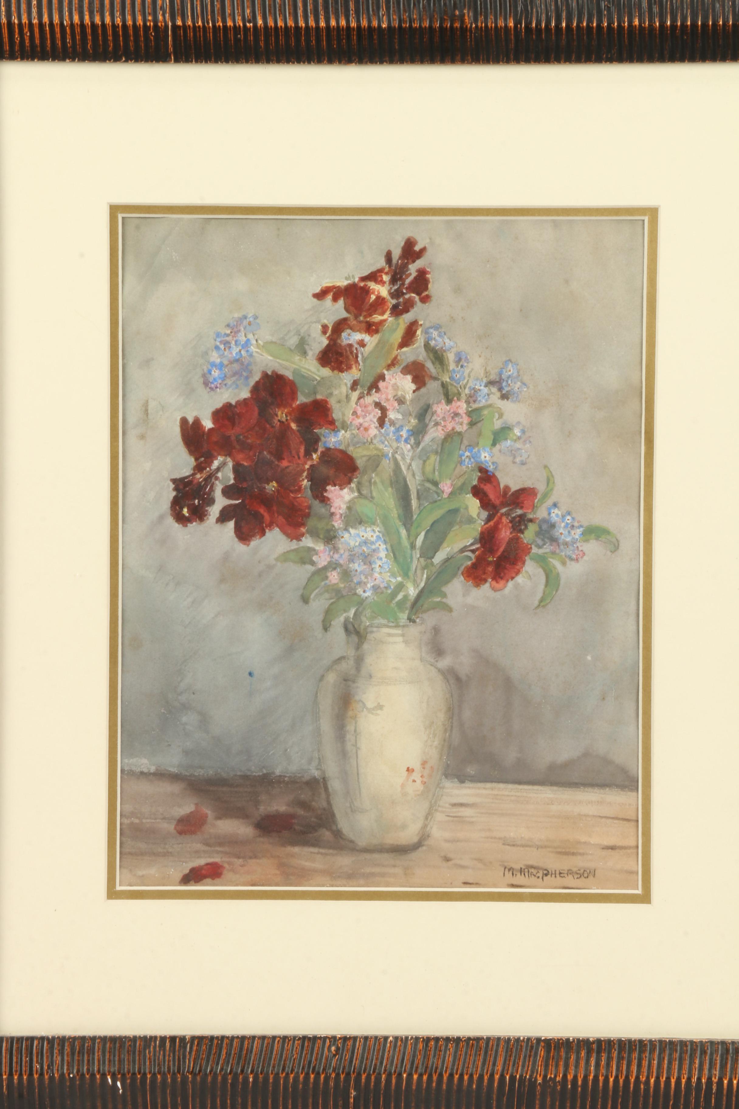 M. Macpherson Still Life Watercolor