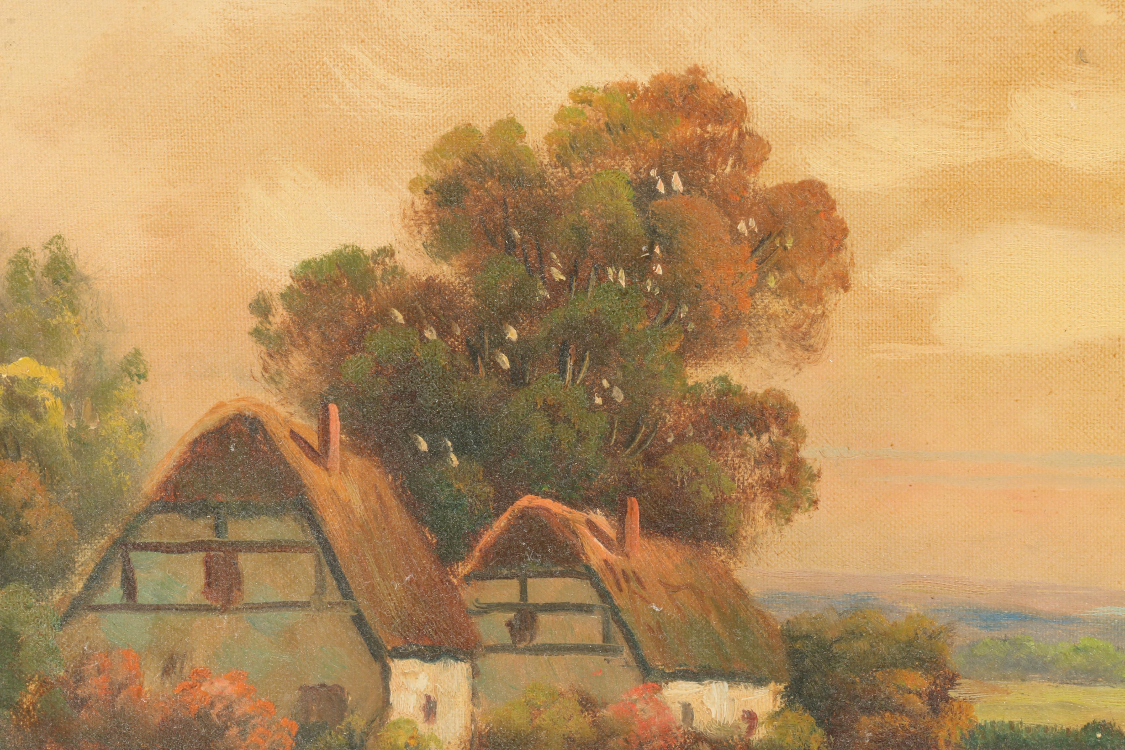 Augustus Spencer Oil Painting "Birmingham Cottages"