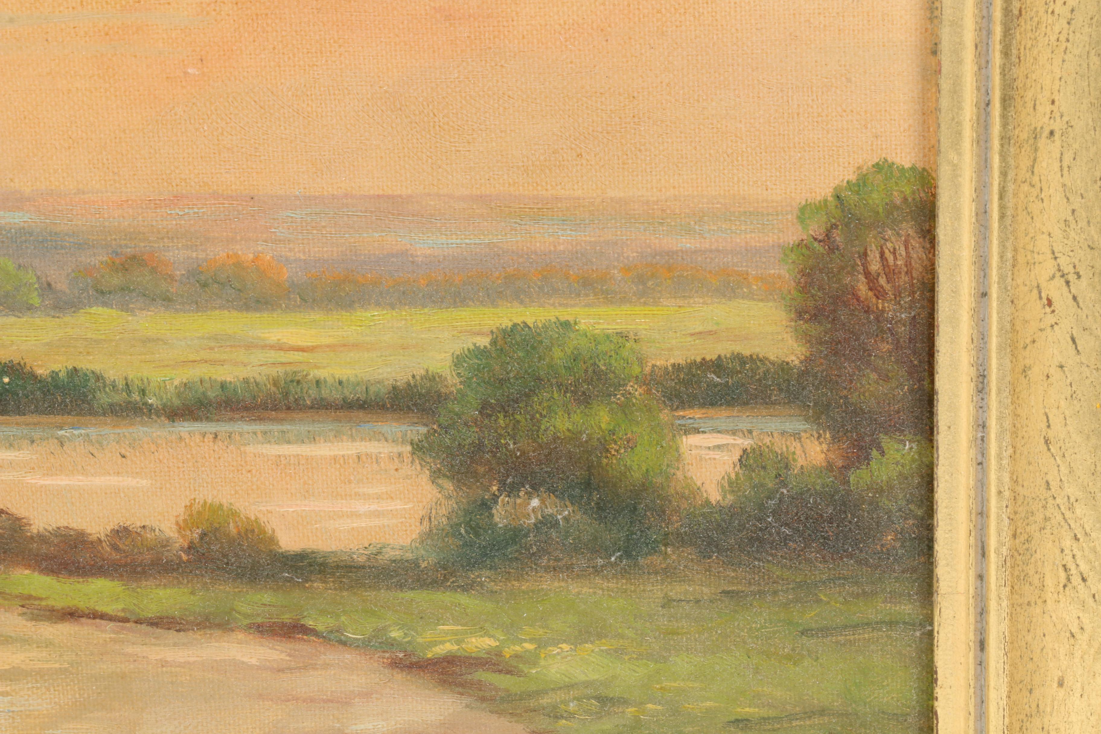 Augustus Spencer Oil Painting "Birmingham Cottages"
