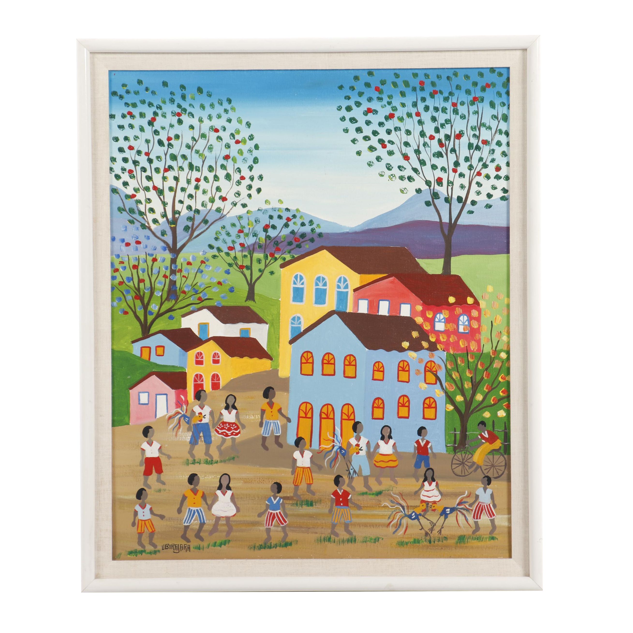 Brazilian Folk Art Acrylic Painting