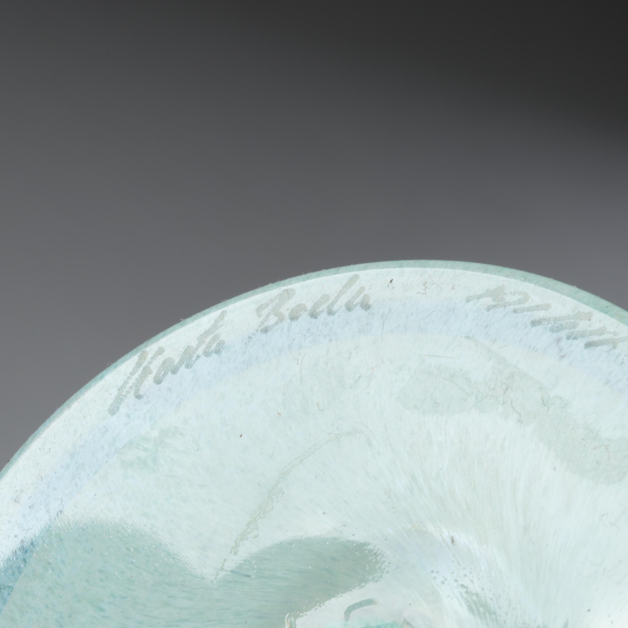 Kosta Boda Hand-Painted Glass Cat Vase and Stemware by Ulrica Hulge