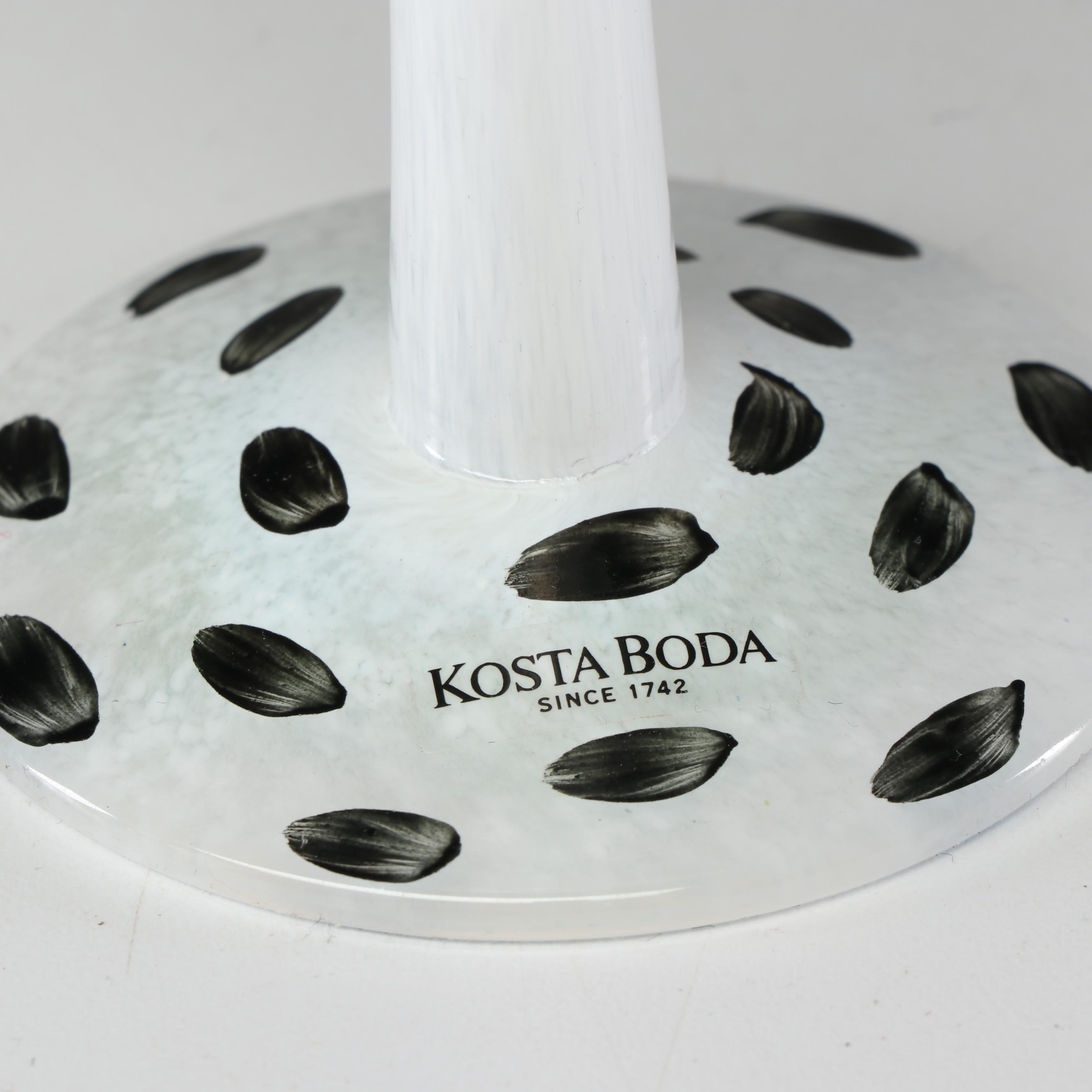 Kosta Boda Hand-Painted Glass Cat Vase and Stemware by Ulrica Hulge