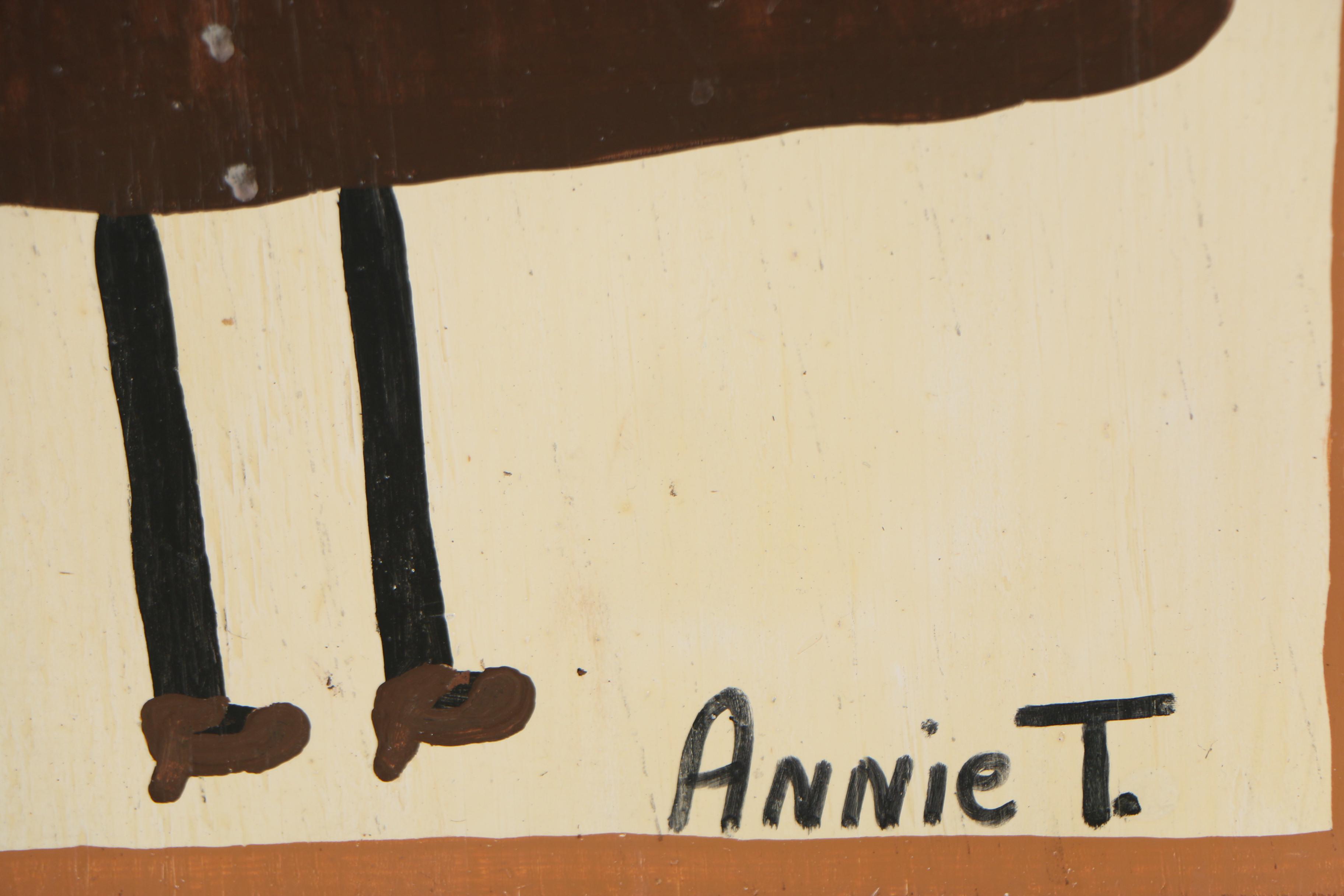 Annie Tolliver Oil Folk Painting "Self-Portrait"