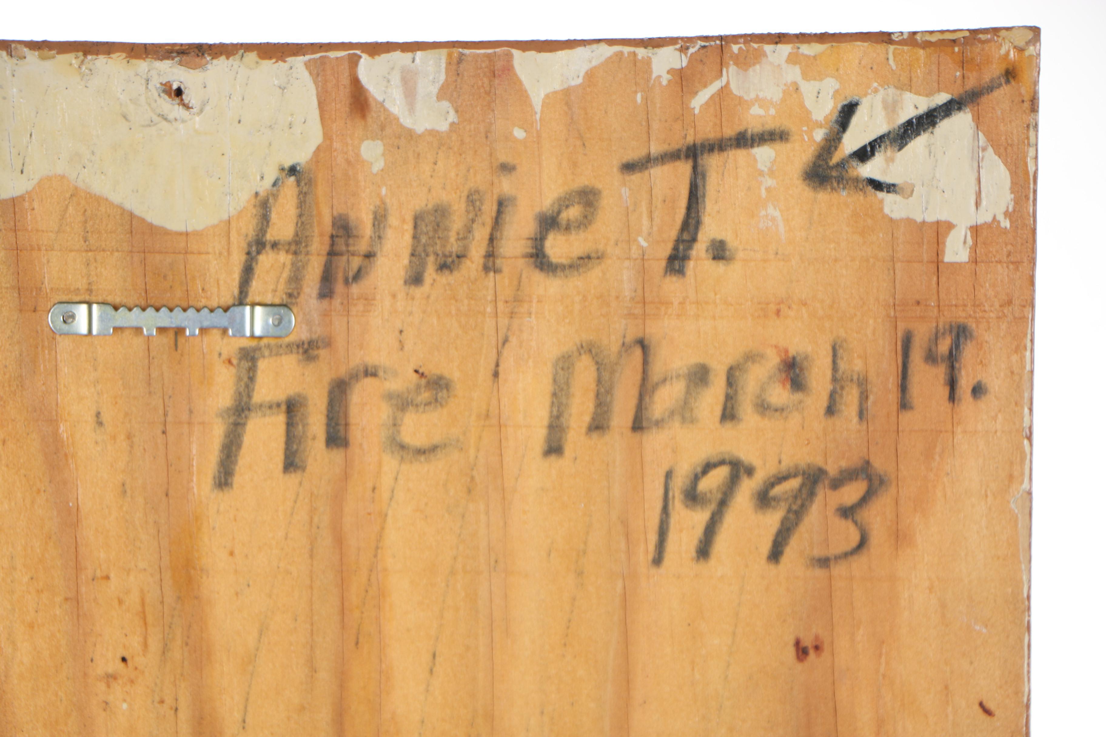 Annie Tolliver Oil Folk Painting "Self-Portrait"