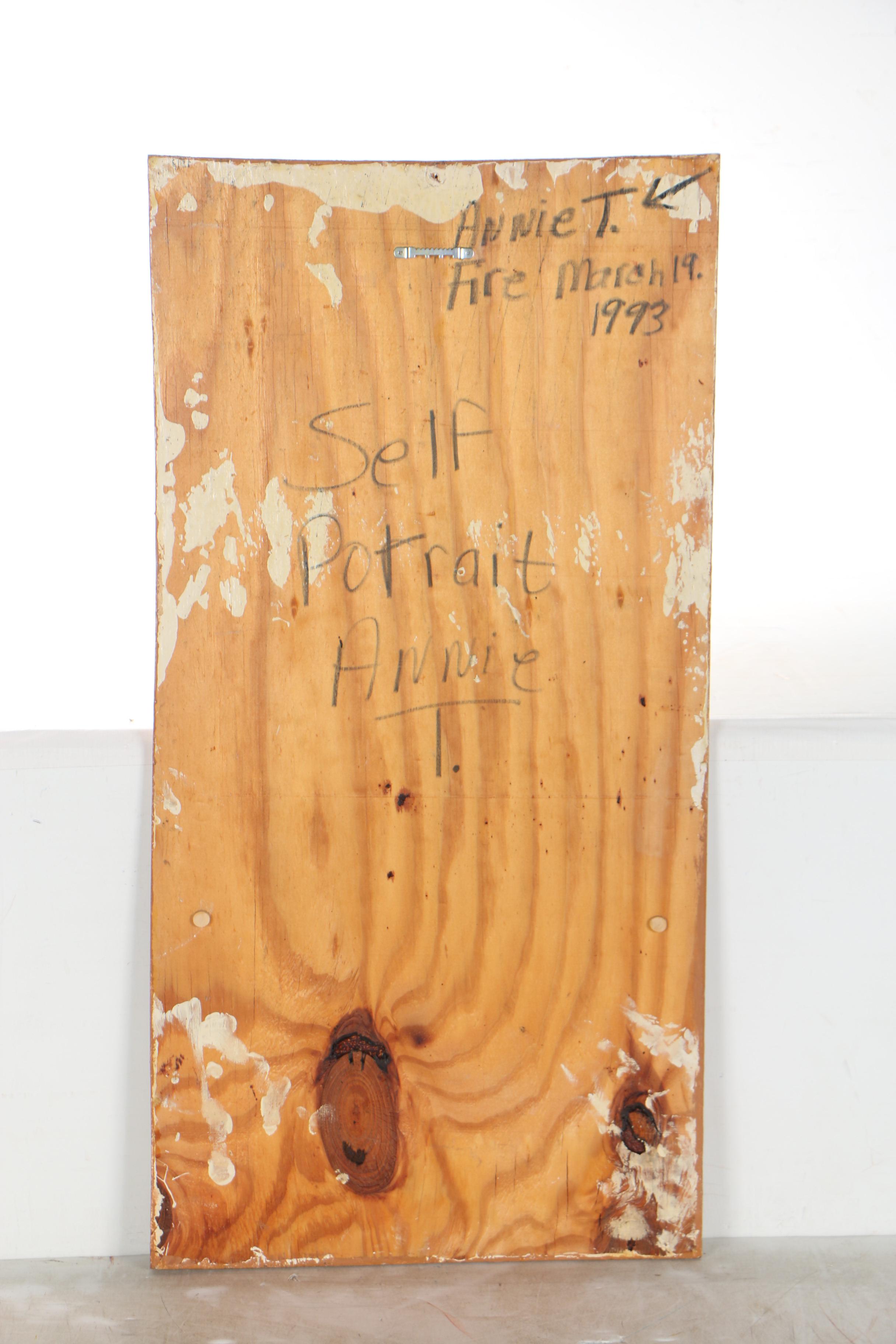 Annie Tolliver Oil Folk Painting "Self-Portrait"