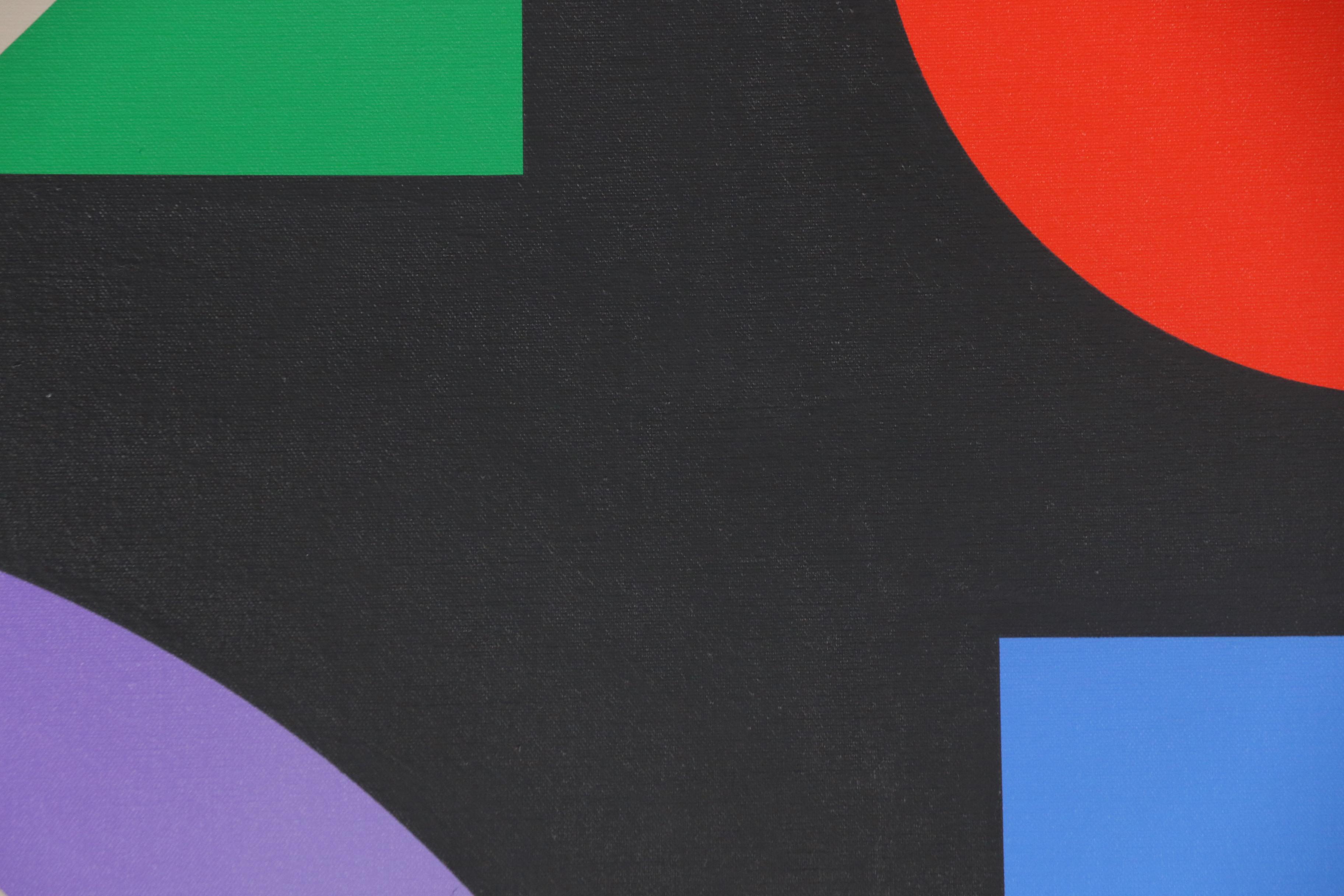 Noel Martin 1974 Geometric Acrylic Painting