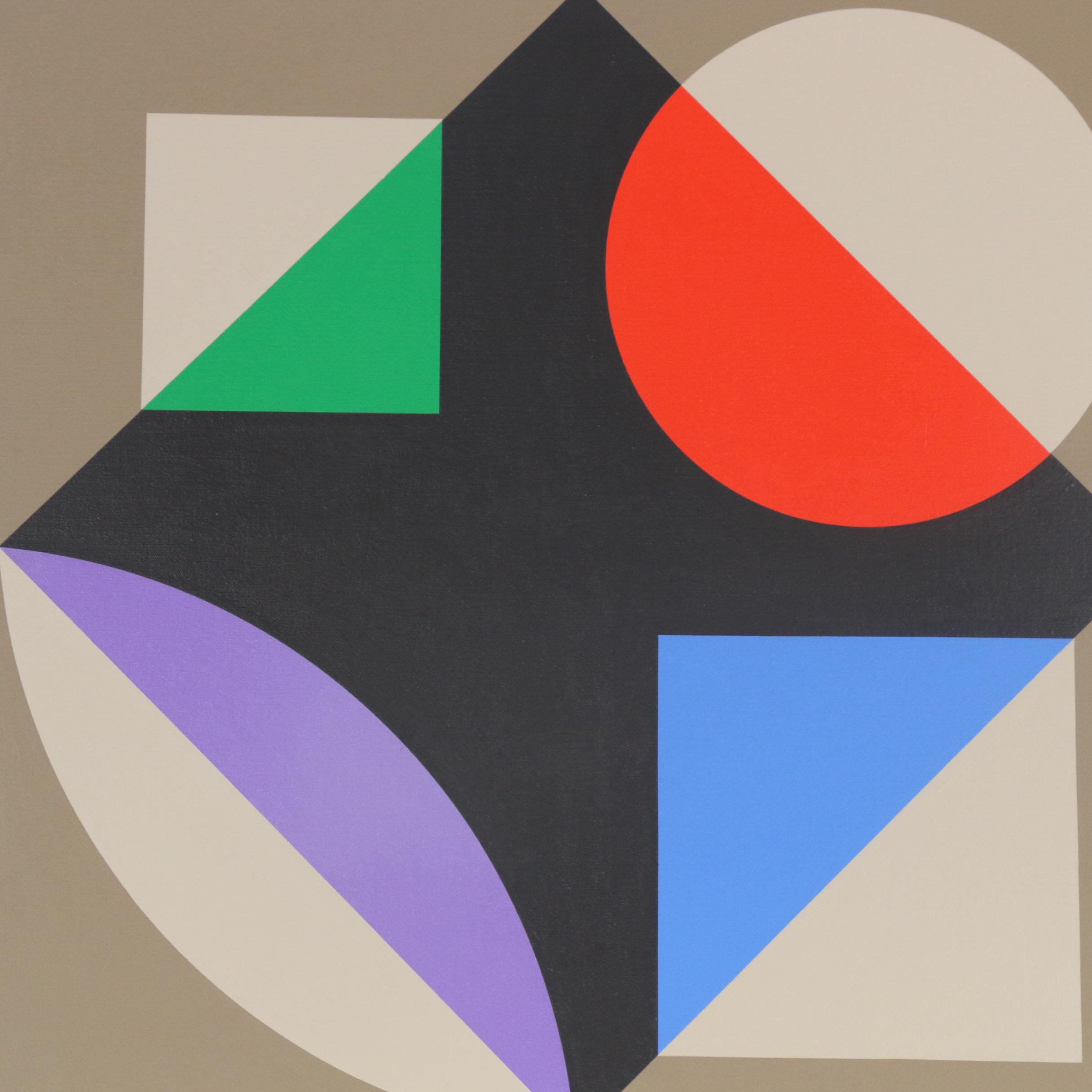 Noel Martin 1974 Geometric Acrylic Painting