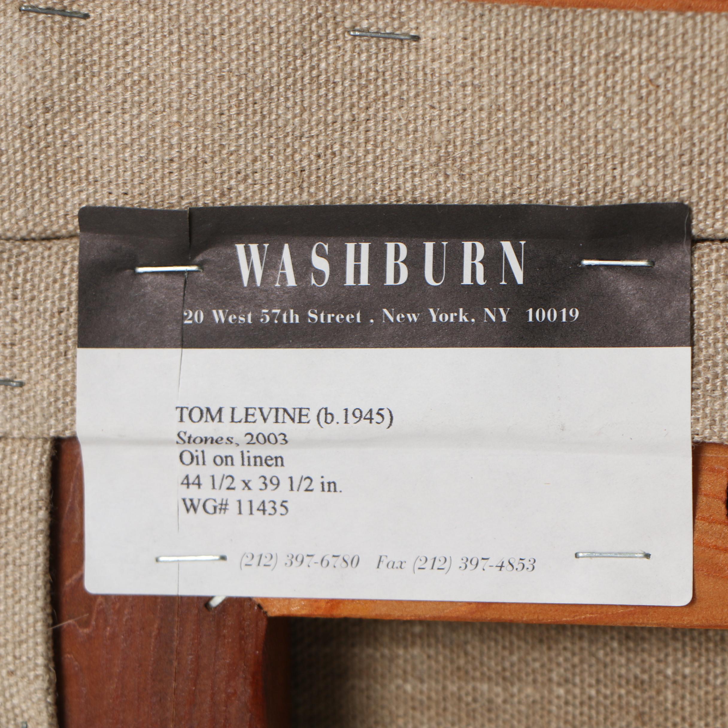 Tom Levine 2003 Oil Painting on Linen "Stones"