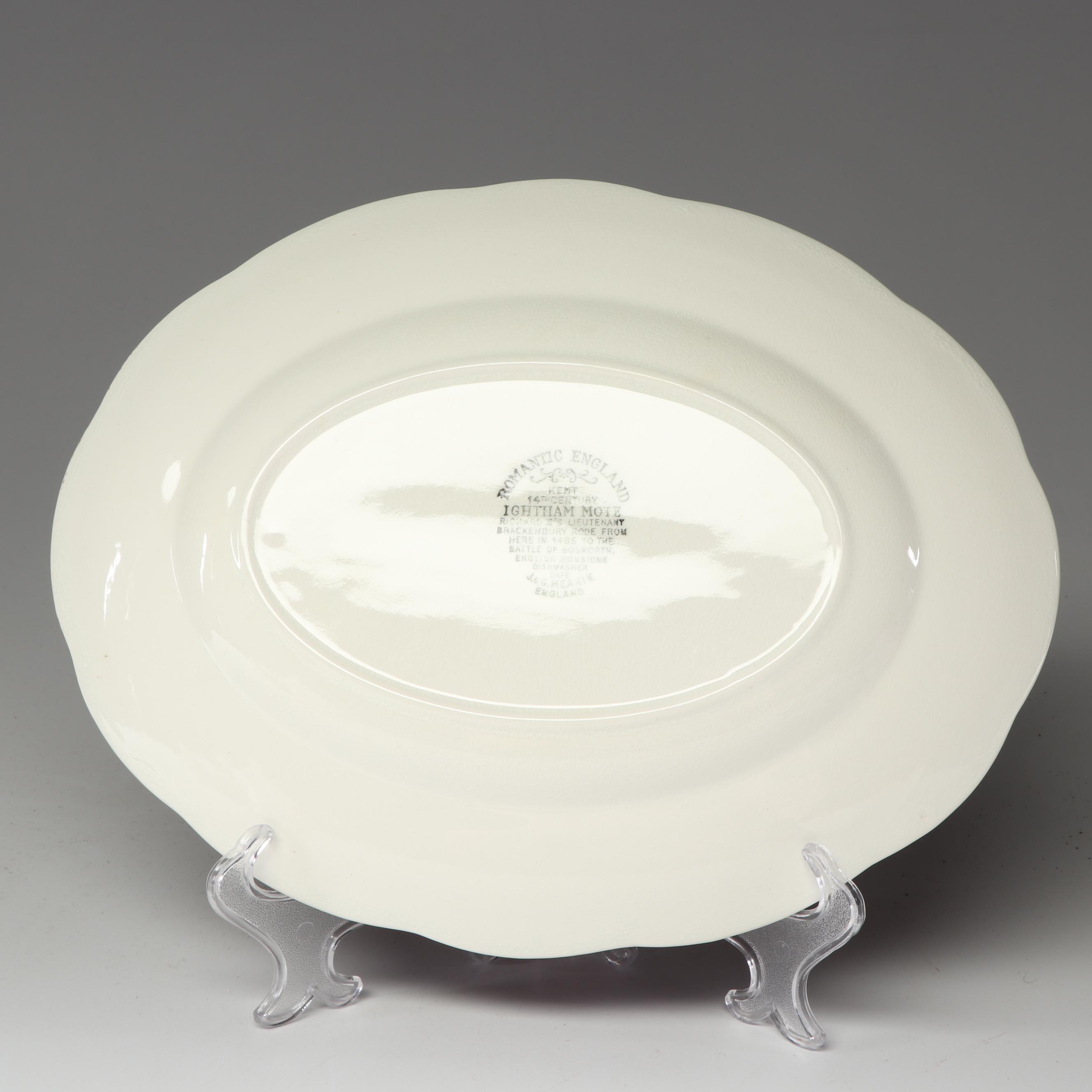 J & G Meakin "Romantic England" Ironstone Dinnerware with Mason's Canister