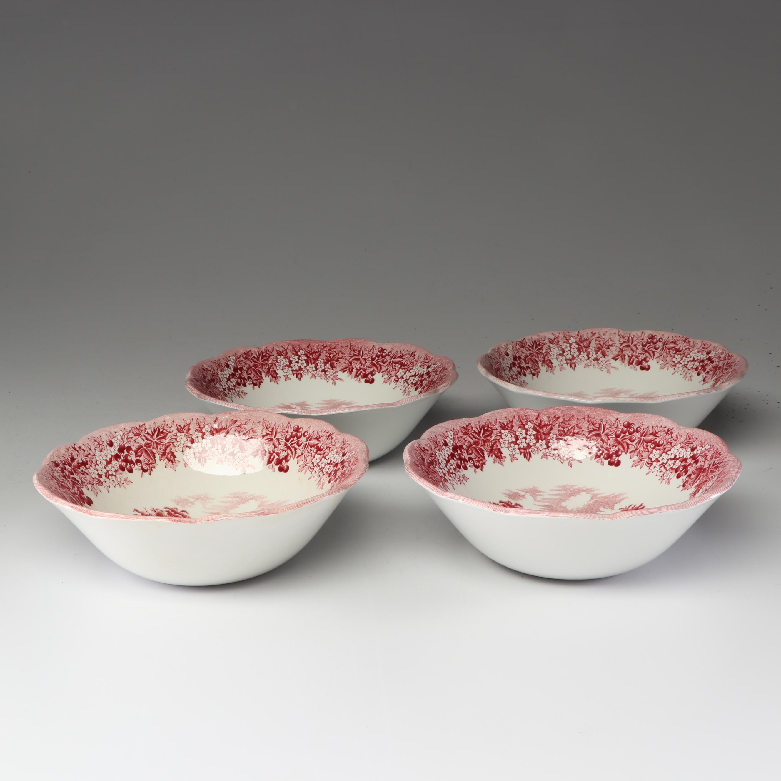 J & G Meakin "Romantic England" Ironstone Dinnerware with Mason's Canister