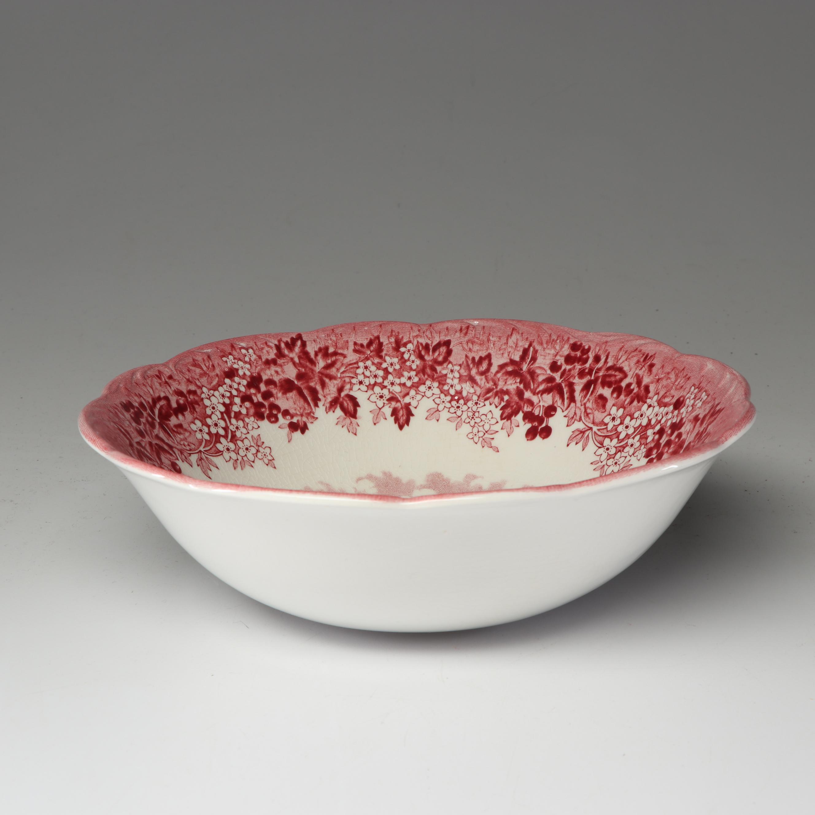 J & G Meakin "Romantic England" Ironstone Dinnerware with Mason's Canister