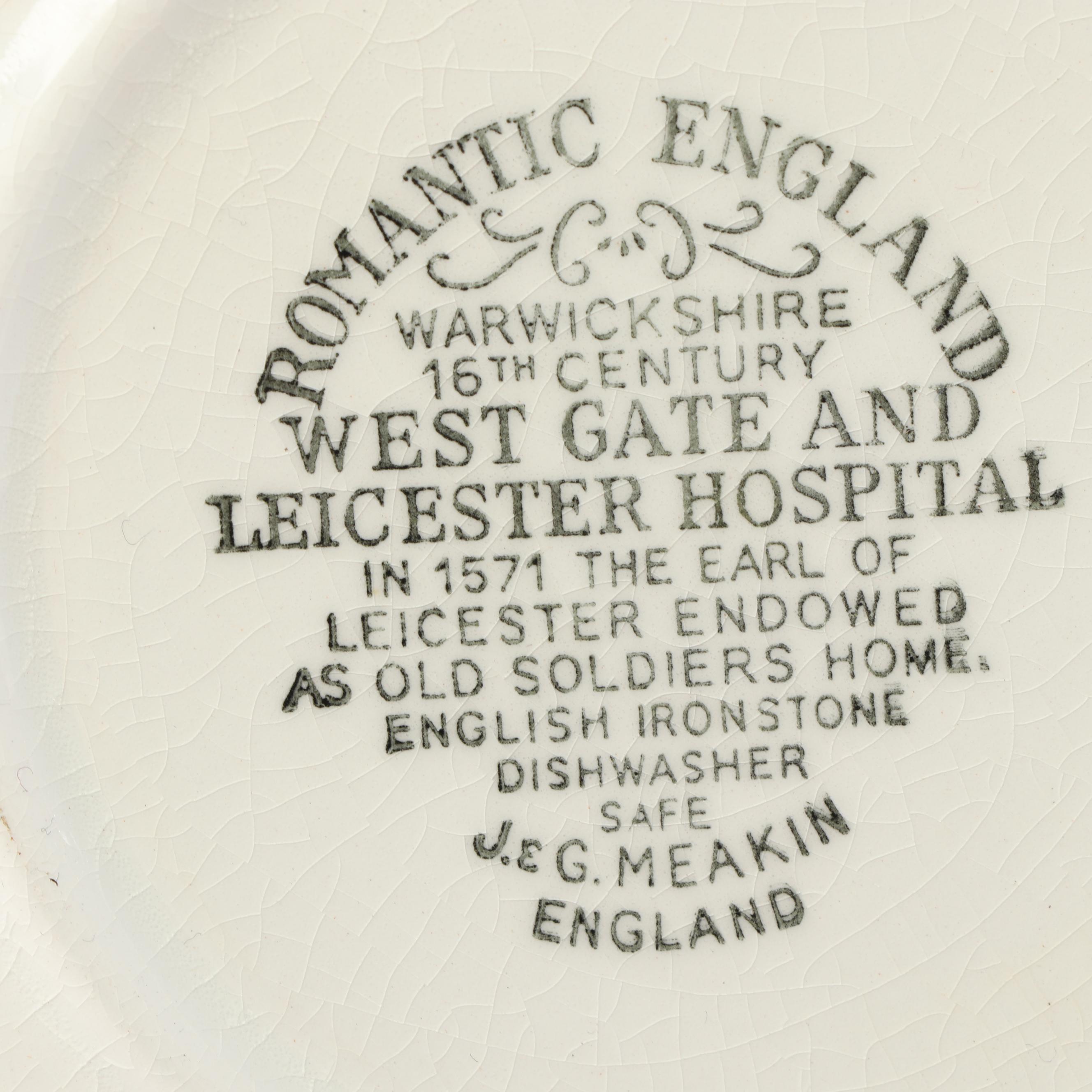 J & G Meakin "Romantic England" Ironstone Dinnerware with Mason's Canister
