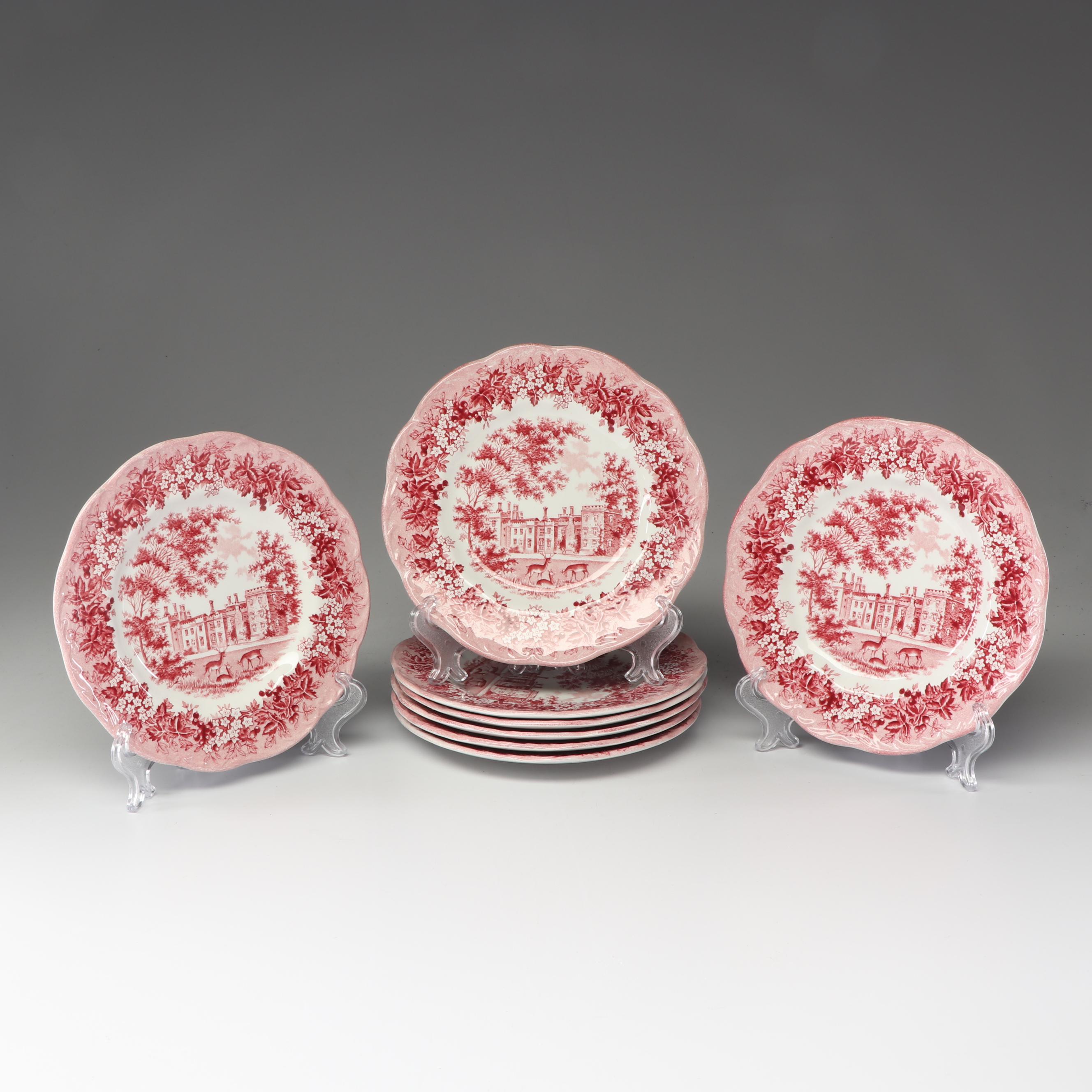 J & G Meakin "Romantic England" Ironstone Dinnerware with Mason's Canister