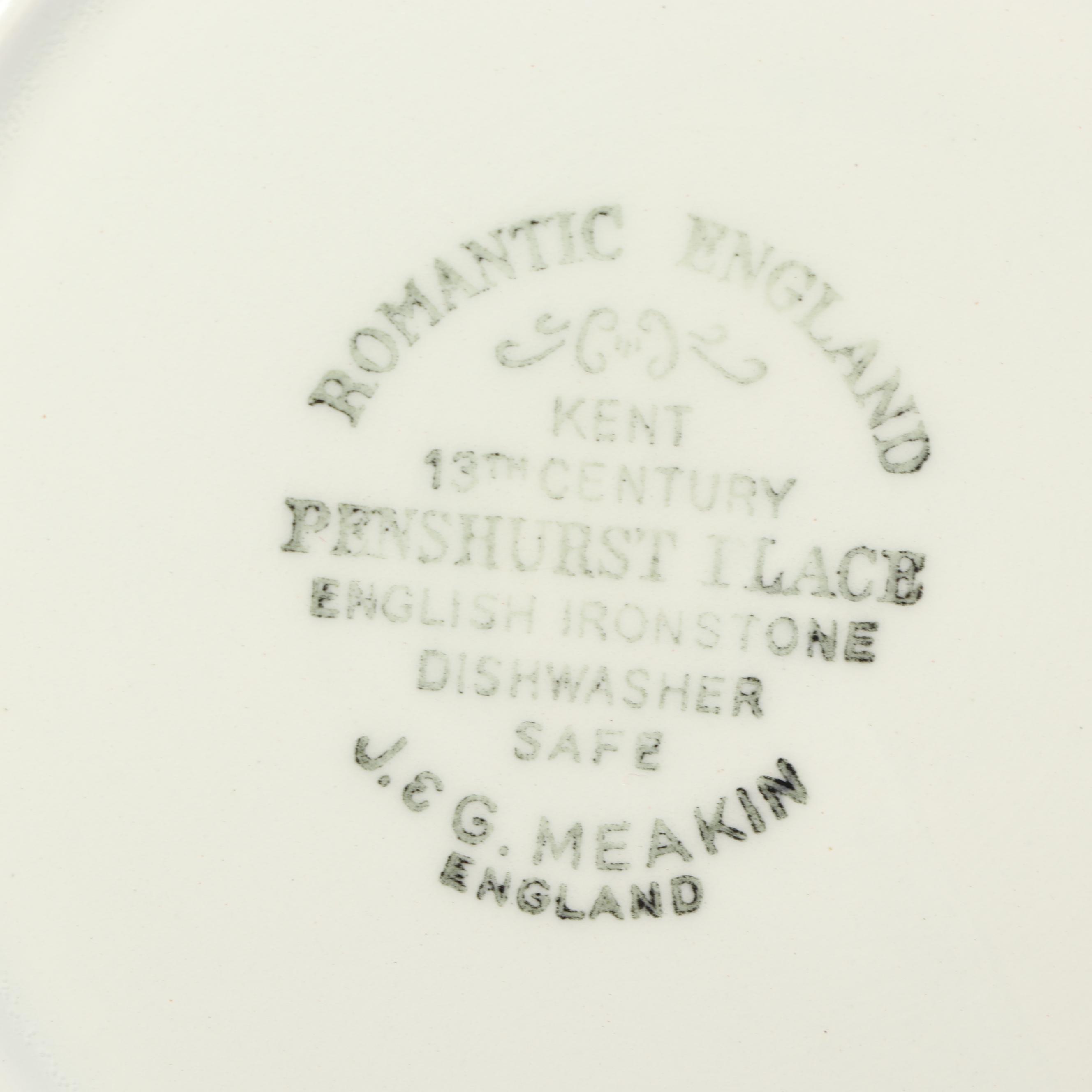 J & G Meakin "Romantic England" Ironstone Dinnerware with Mason's Canister