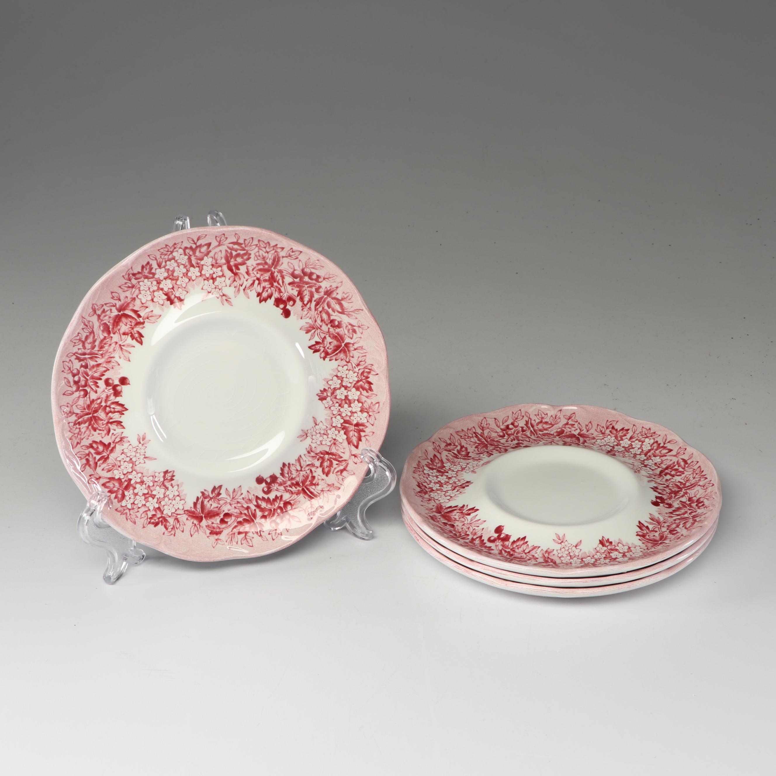 J & G Meakin "Romantic England" Ironstone Dinnerware with Mason's Canister