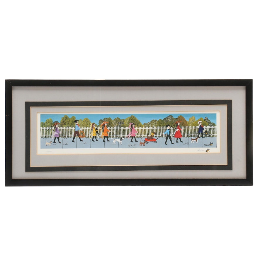 Mrs. Bee Limited Edition Offset Lithograph "The Pet Parade"