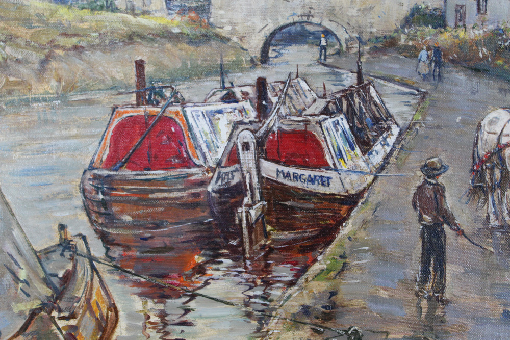 Leslie Cope Oil Painting Depicting a Windmill