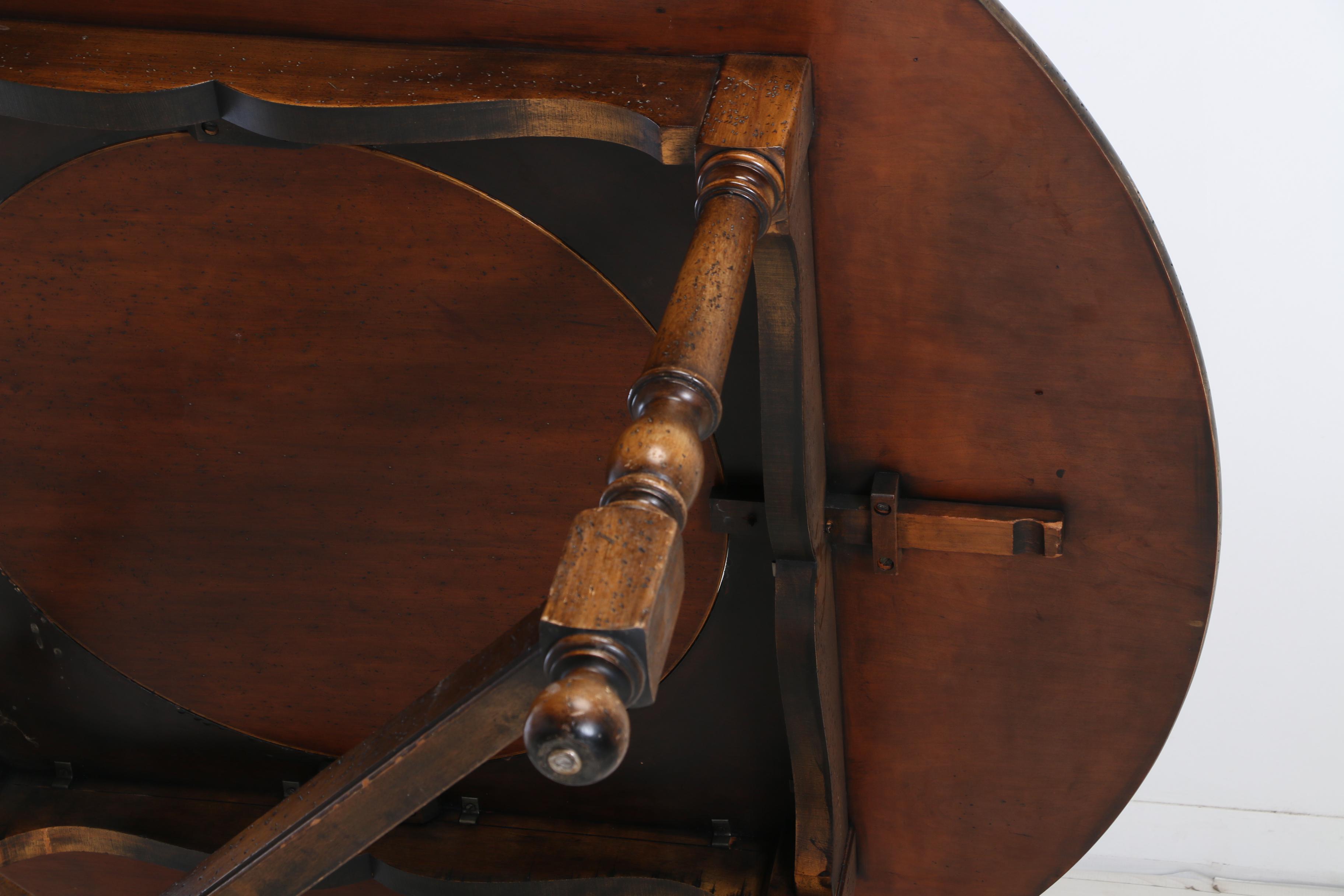 Provincial Style Dining Table with Flip-Top Lazy Susan by Barnard & Simonds Co.