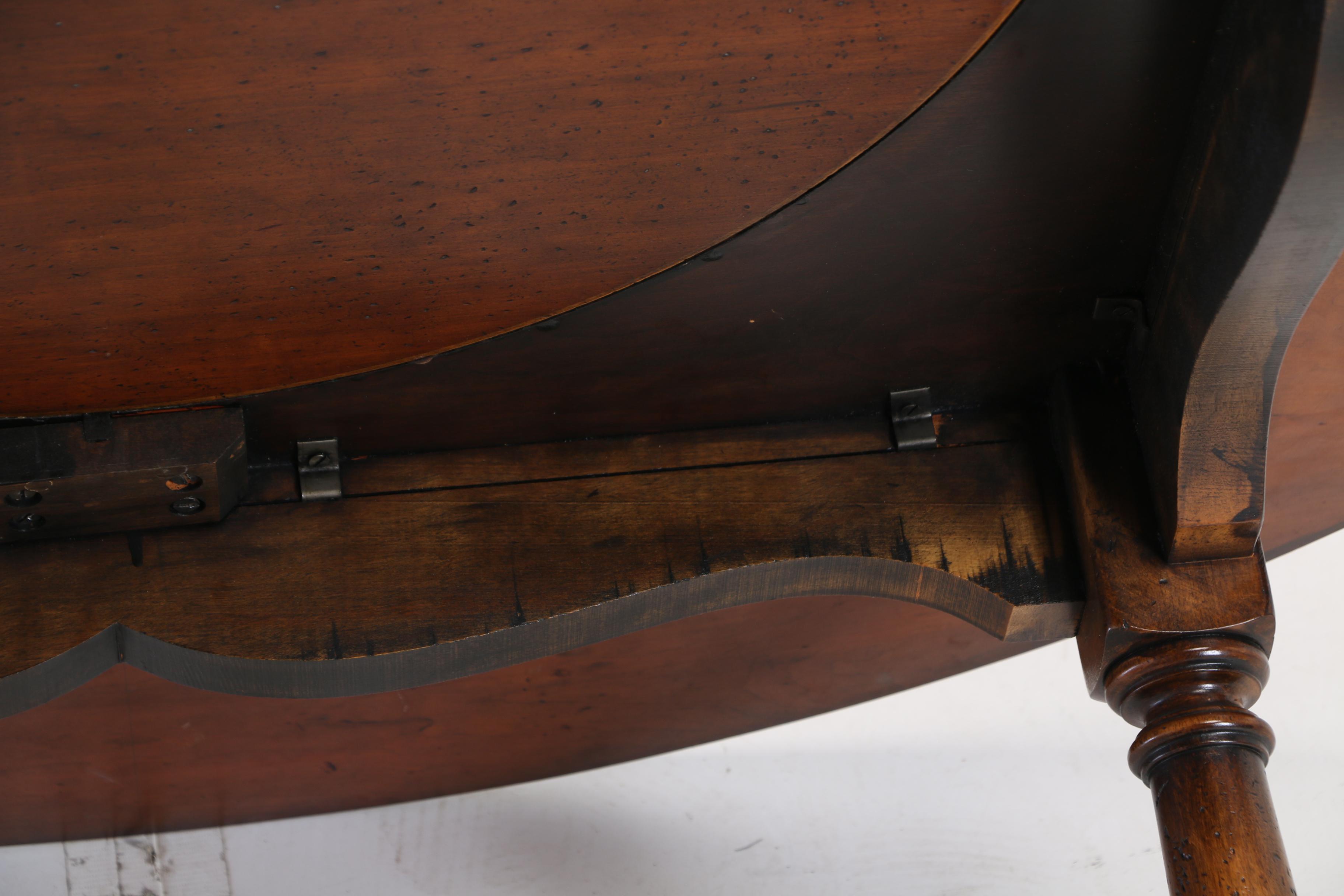 Provincial Style Dining Table with Flip-Top Lazy Susan by Barnard & Simonds Co.