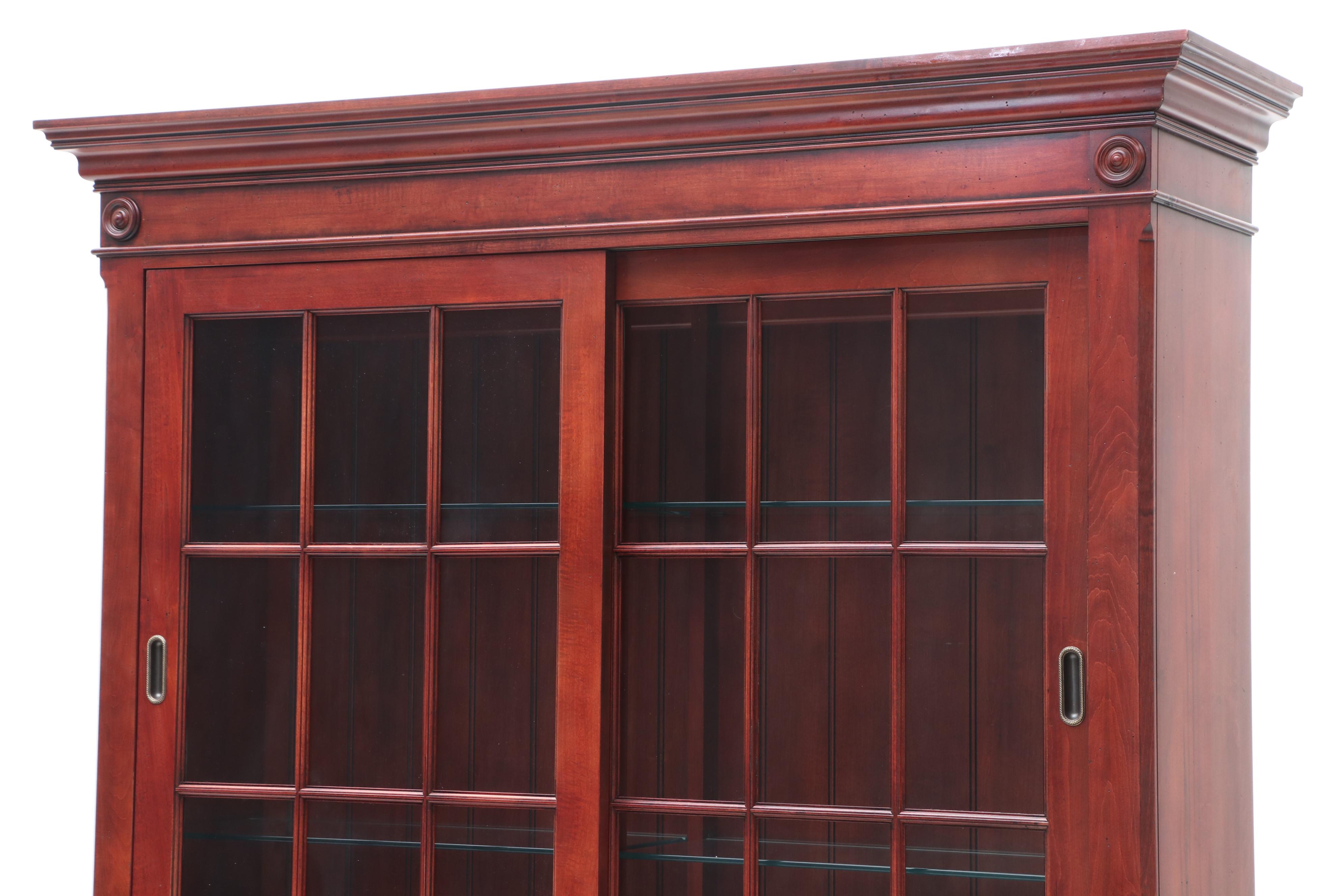 "British Classics" Illuminated Two-Piece China Cabinet by Ethan Allen