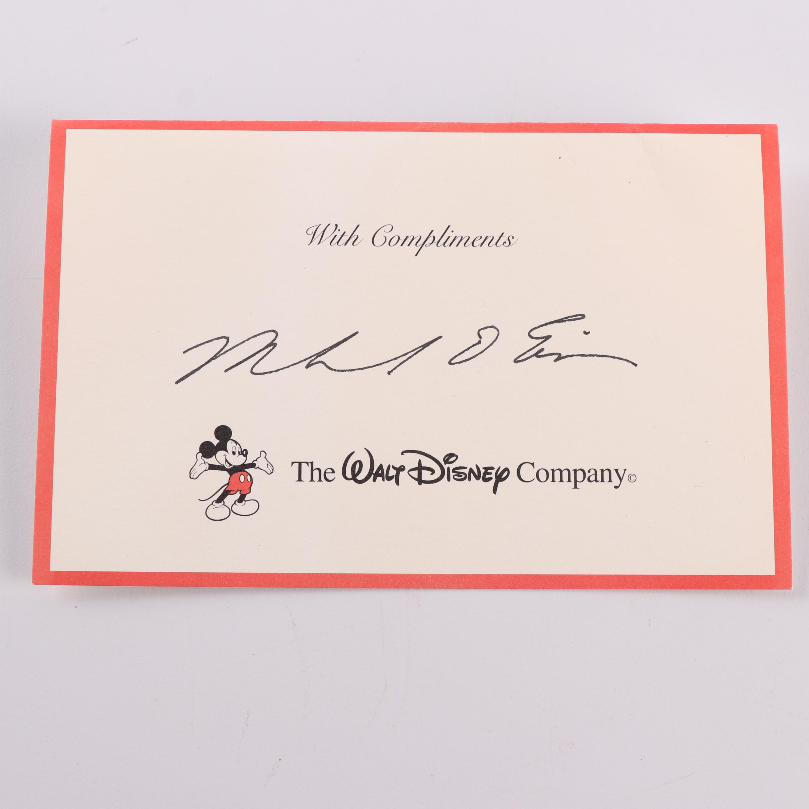 Michael Eisner Autographed Photo