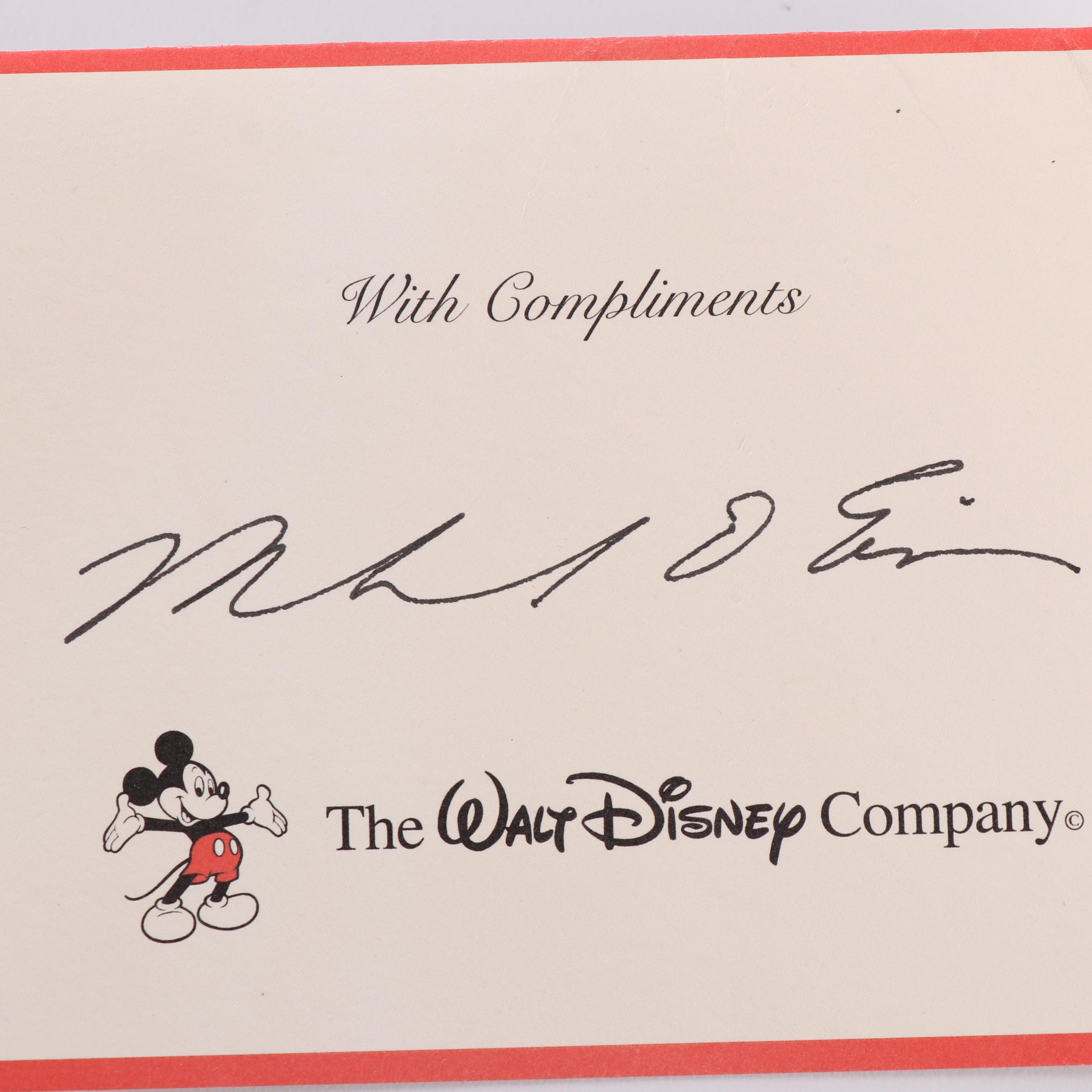 Michael Eisner Autographed Photo