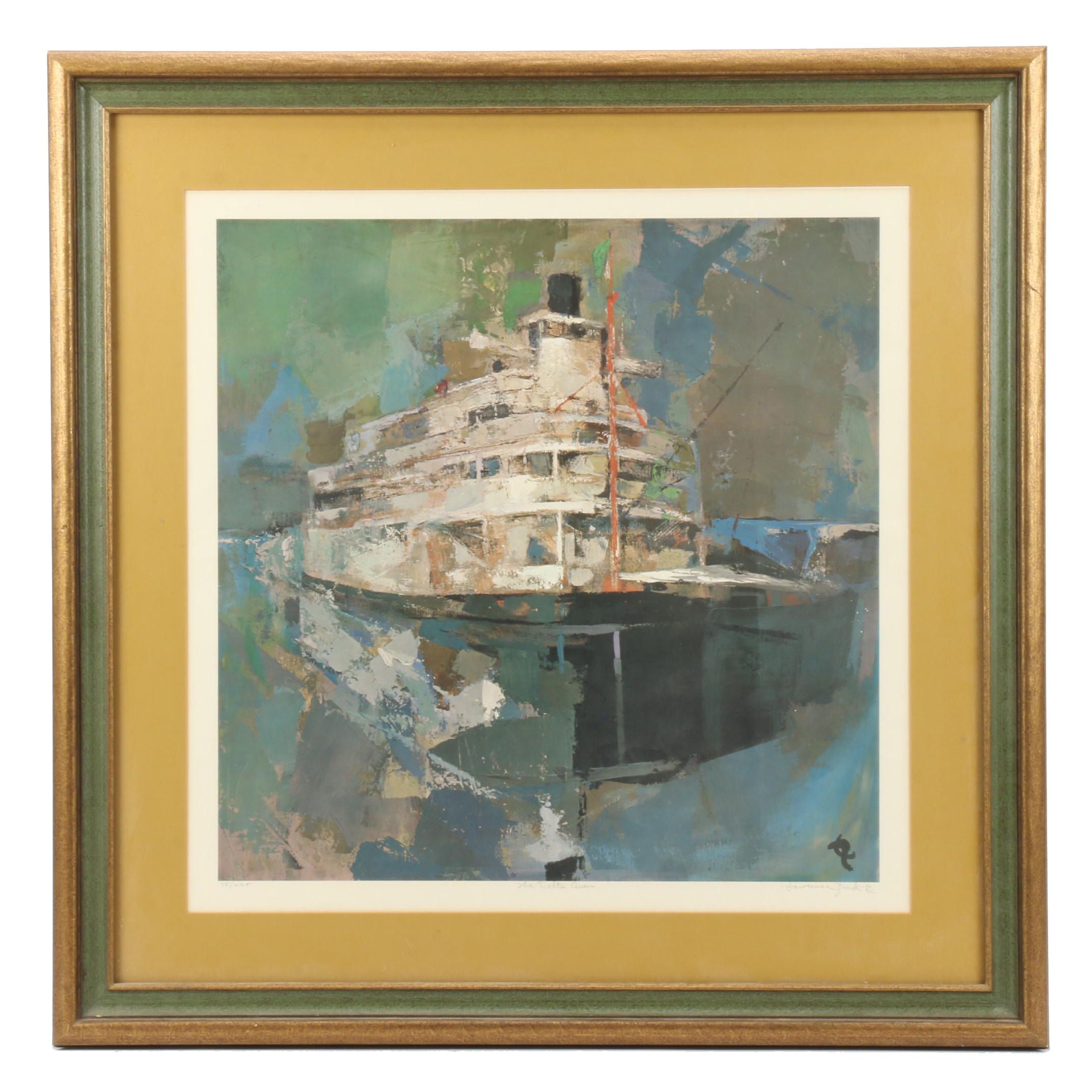 Lawrence Zink Limited Edition Offset Lithograph "The Delta Queen"