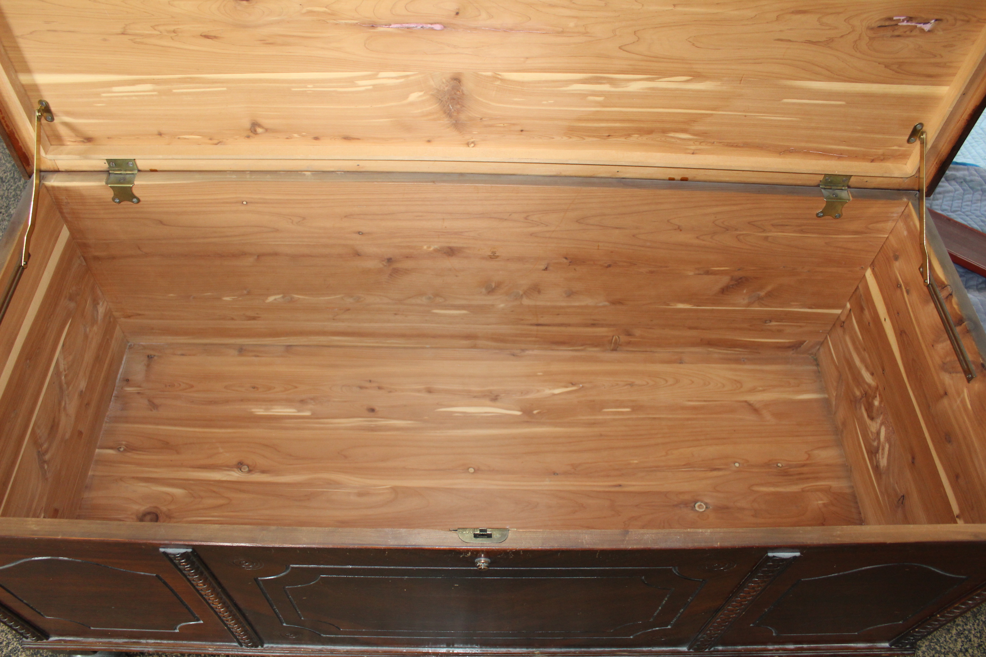 Jacobean Revival Style Cedar Blanket Chest by Jacob Bloom Company, Mid-20th C.