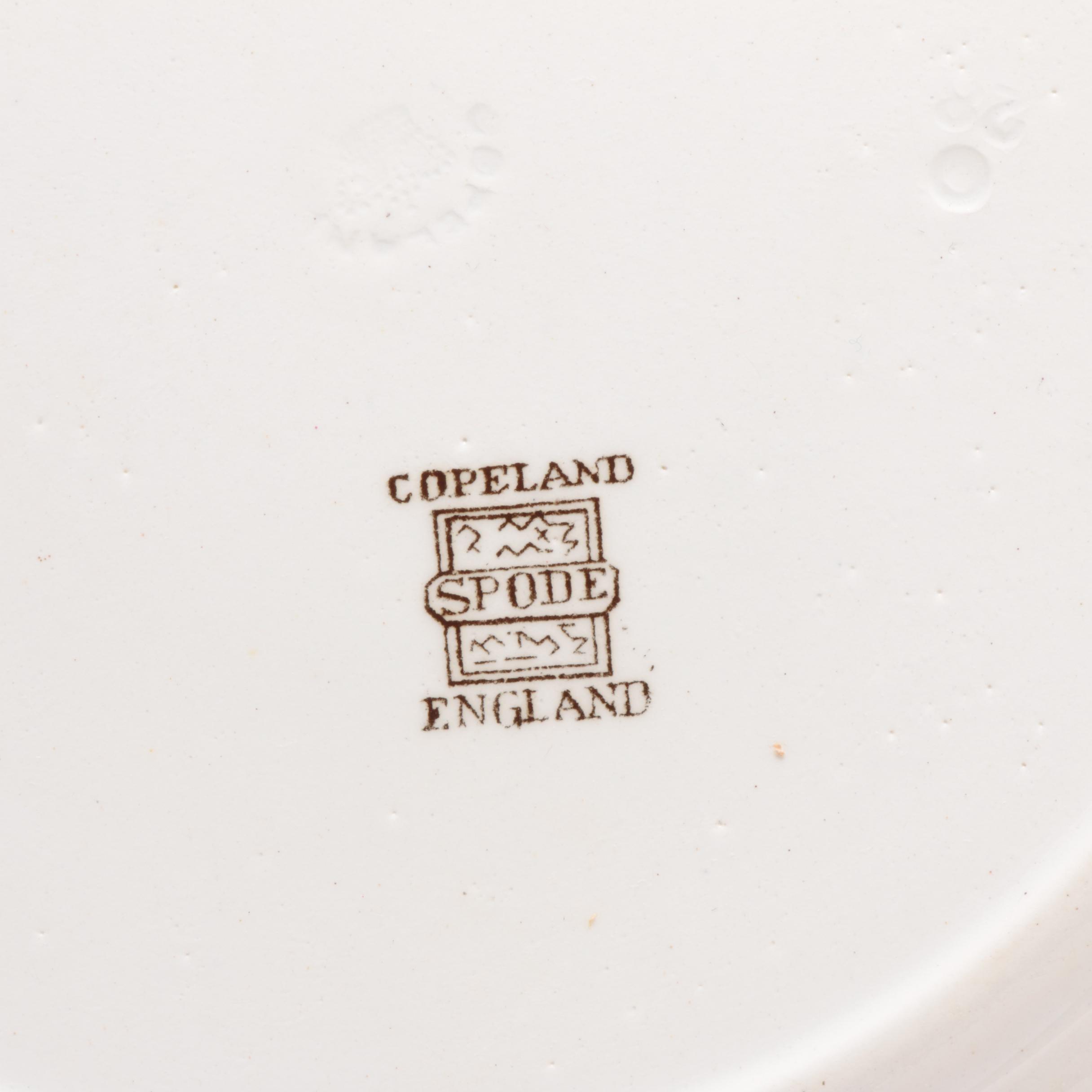 Spode Earthenware Dinnerware featuring "Spode's Peacock", Early 20th Century